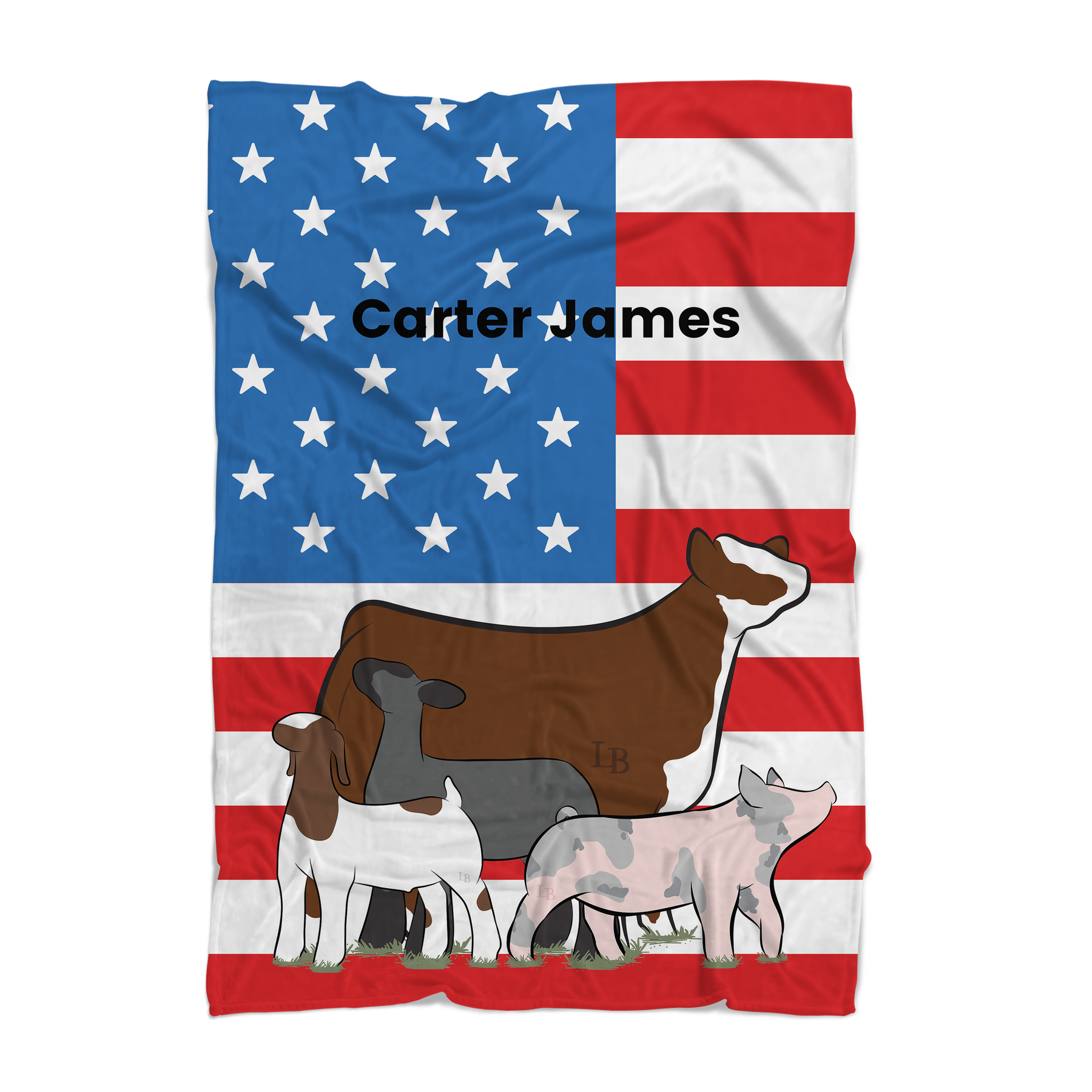 Personalized Livestock Fleece Blanket