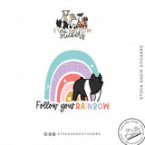 Custom Made Follow Your Rainbow Livestock Stickers Stock Show Livestock - Livestock & Co. Boutique