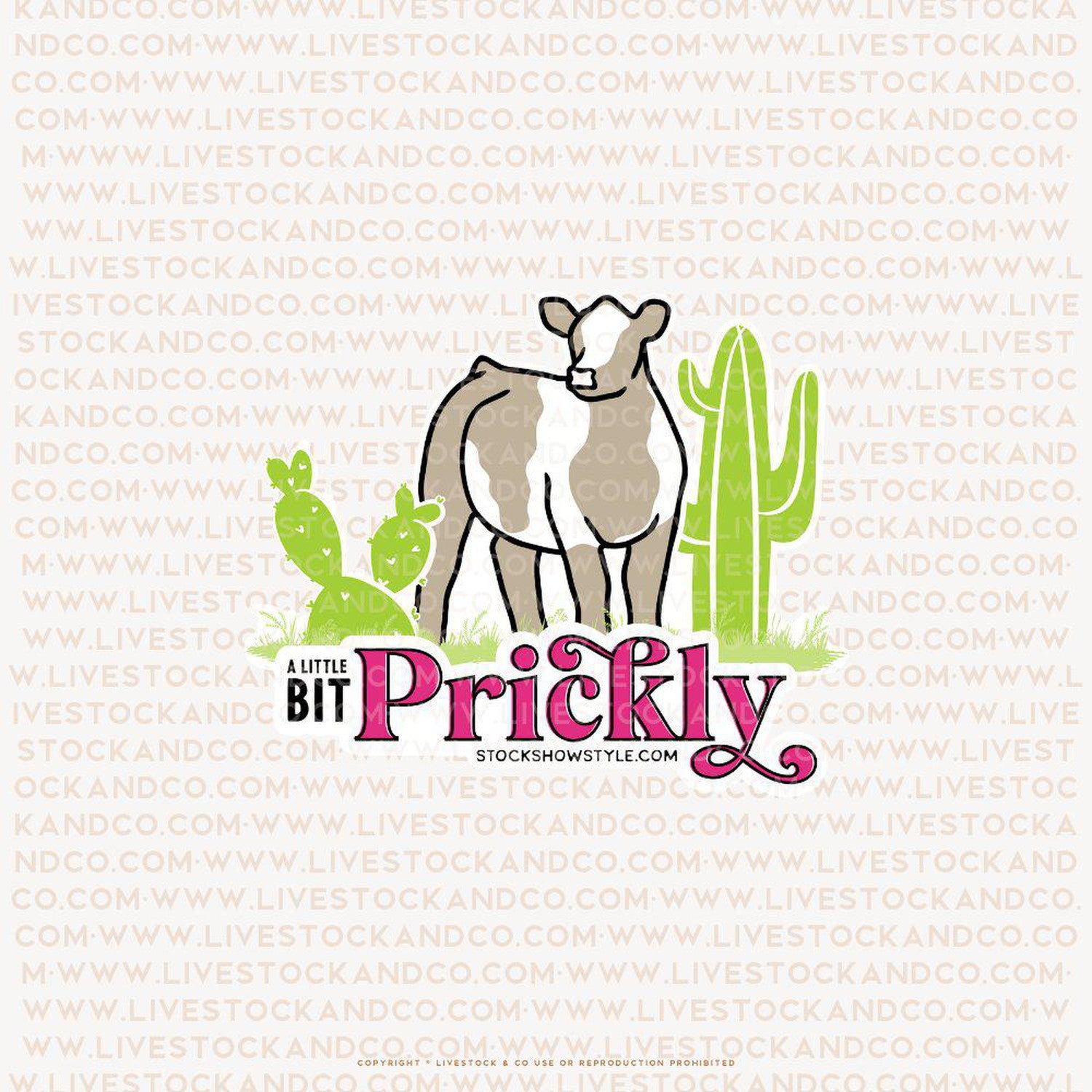 Custom Made Prickly Livestock Stickers Stock Show Livestock - Livestock & Co. Boutique