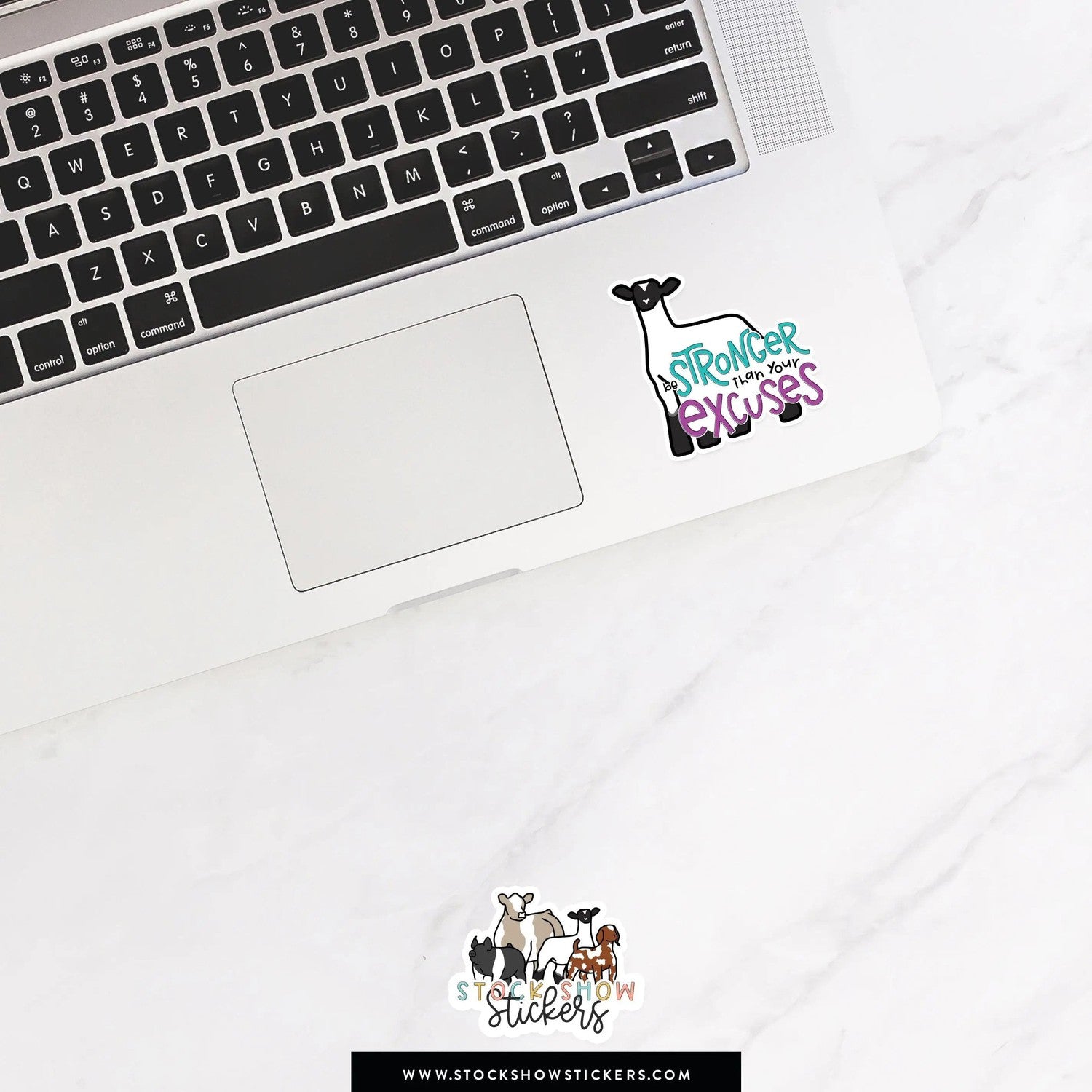 Custom Made Stronger Than Your Excuses Livestock Stickers Stock Show Livestock - Livestock & Co. Boutique