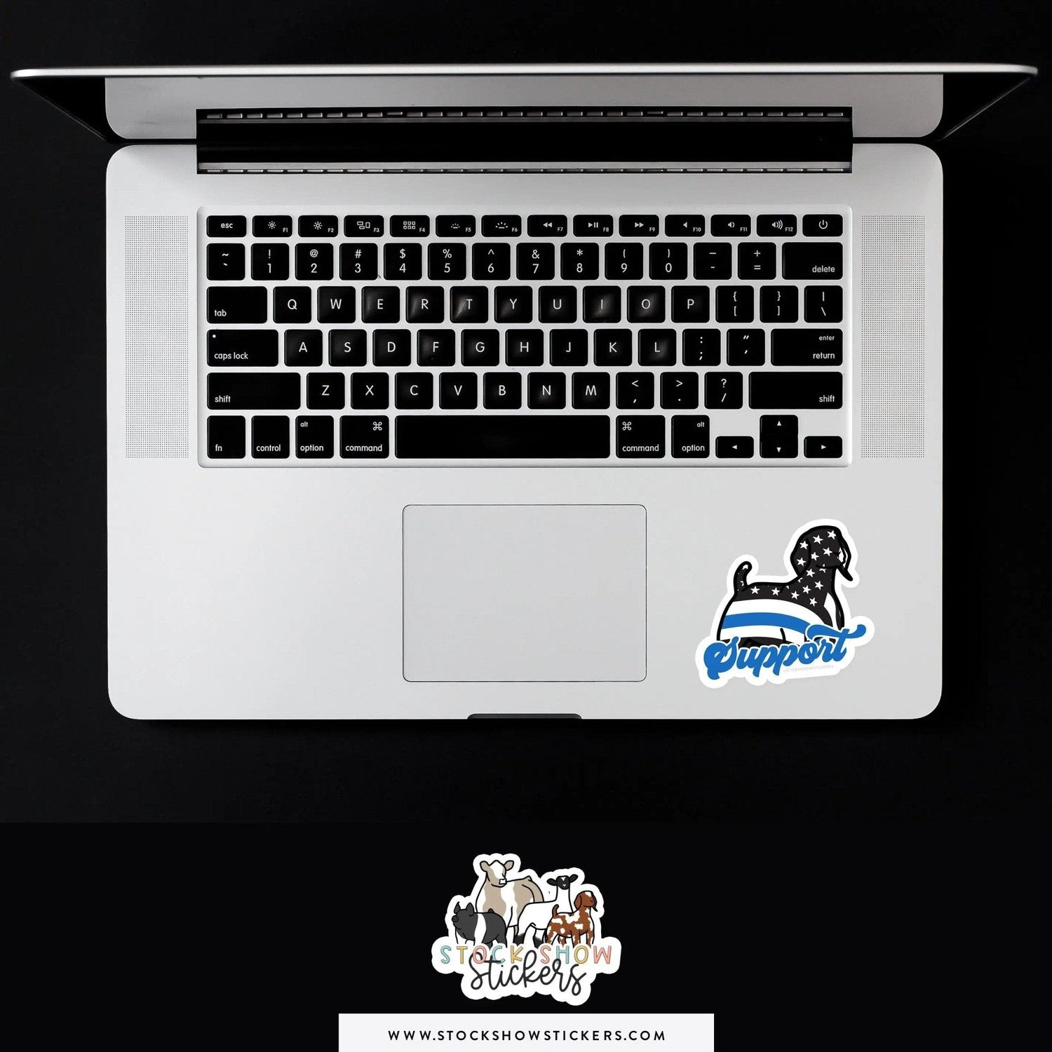 Custom Made Thin Blue Line Support Livestock Stickers Stock Show Livestock - Livestock & Co. Boutique