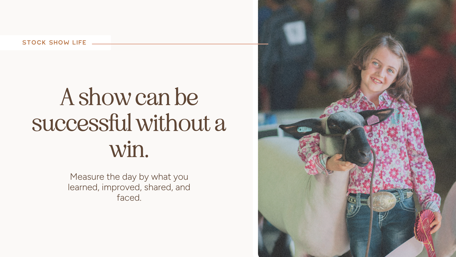 8 Goals for your next show that don't involve winning