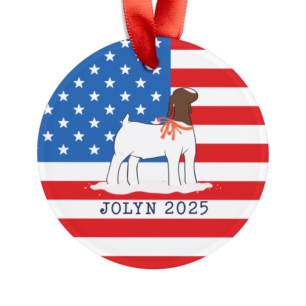 Personalized Livestock Christmas Ornament | Custom Stock Show Keepsake