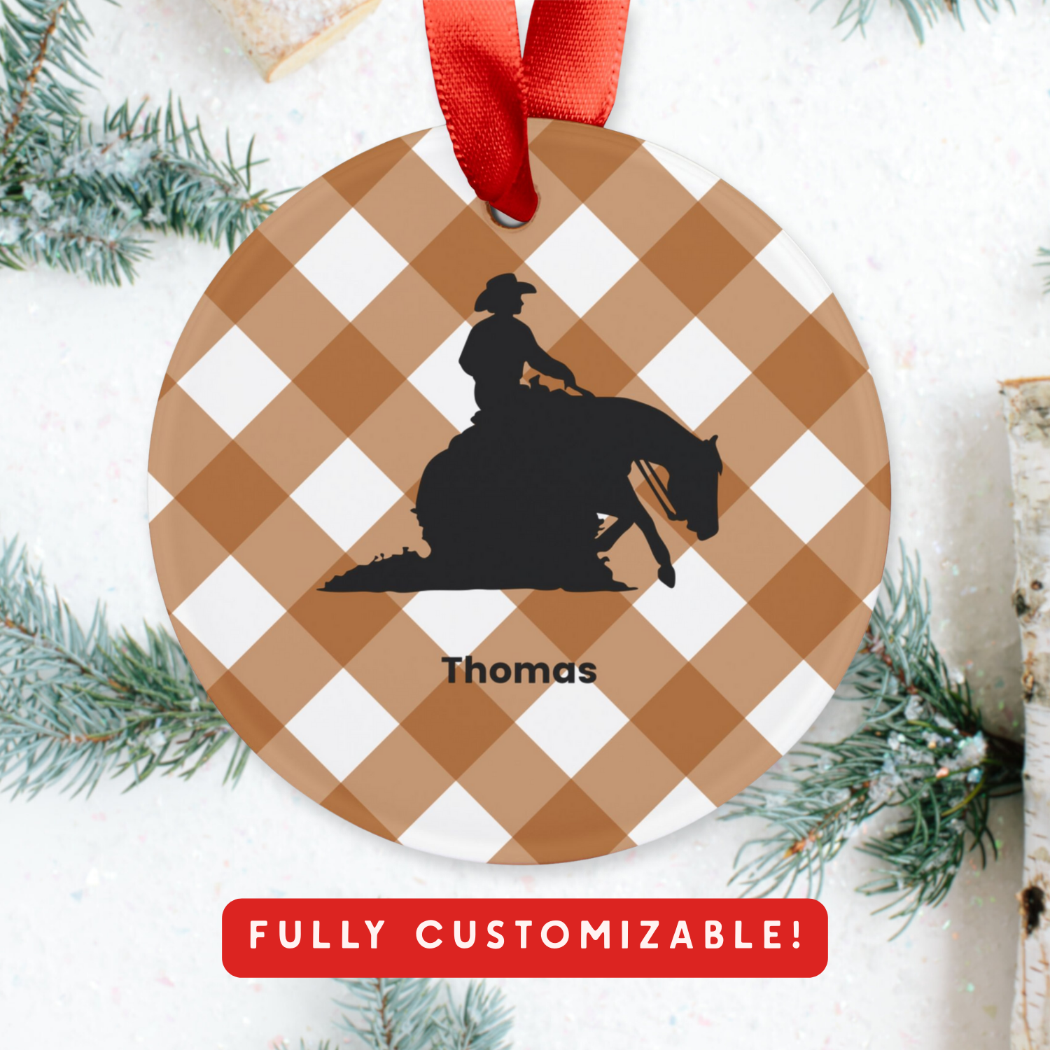 Personalized Horse Christmas Ornaments