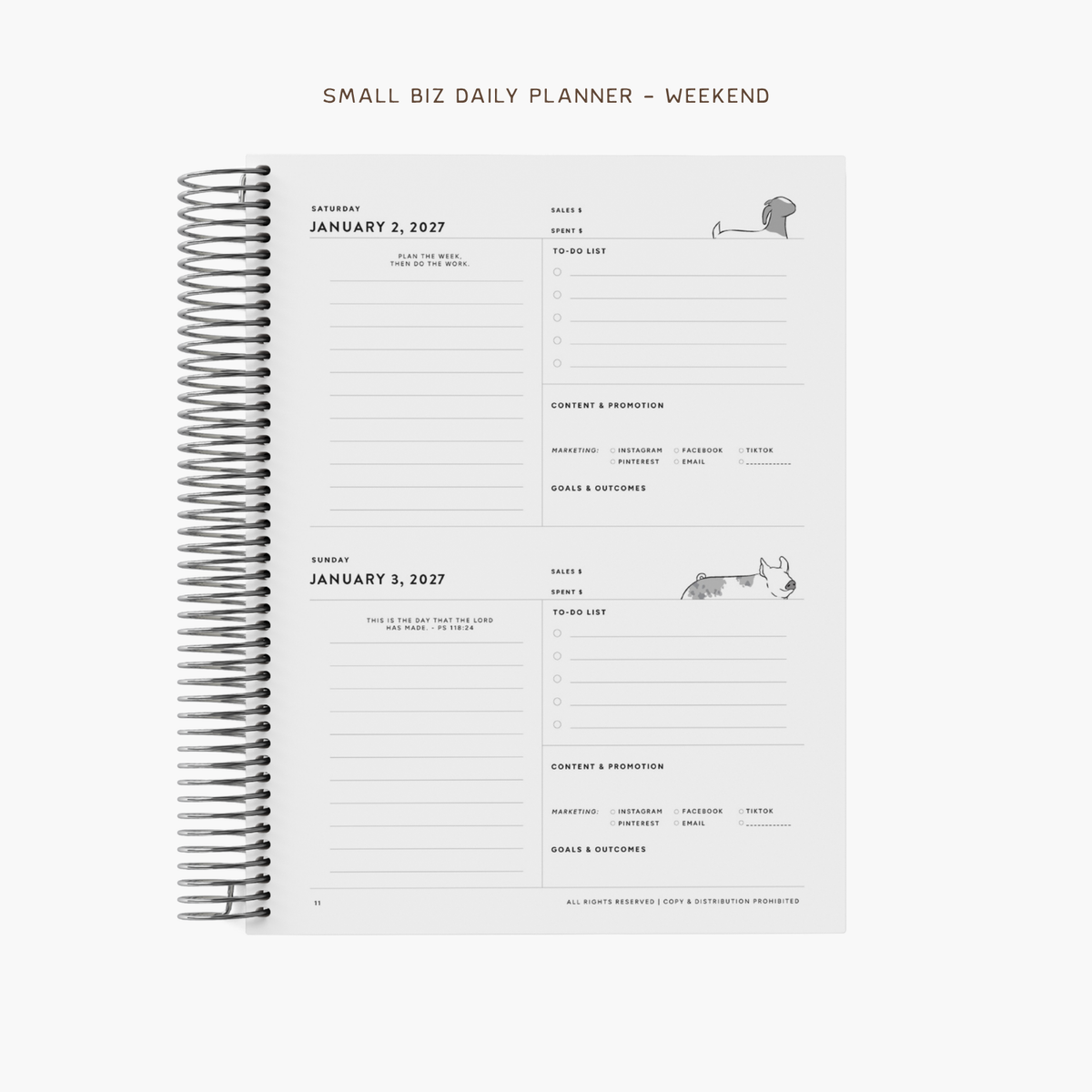 Personalized Small Business Daily Planner for Livestock Families | Barn Bible™