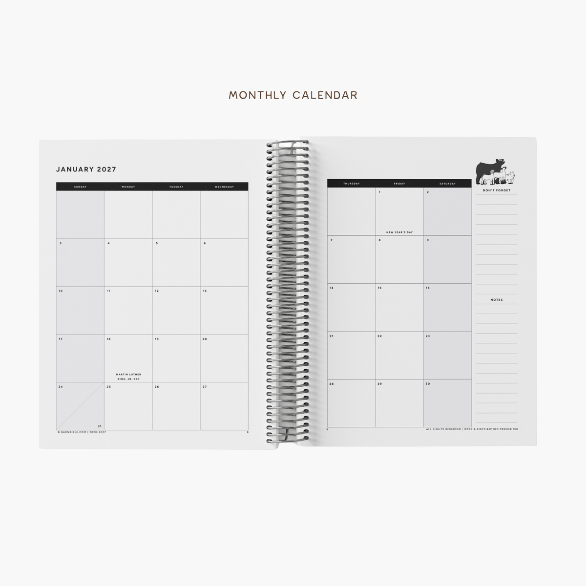 Personalized Weekly Planner for Livestock Families | Barn Bible™