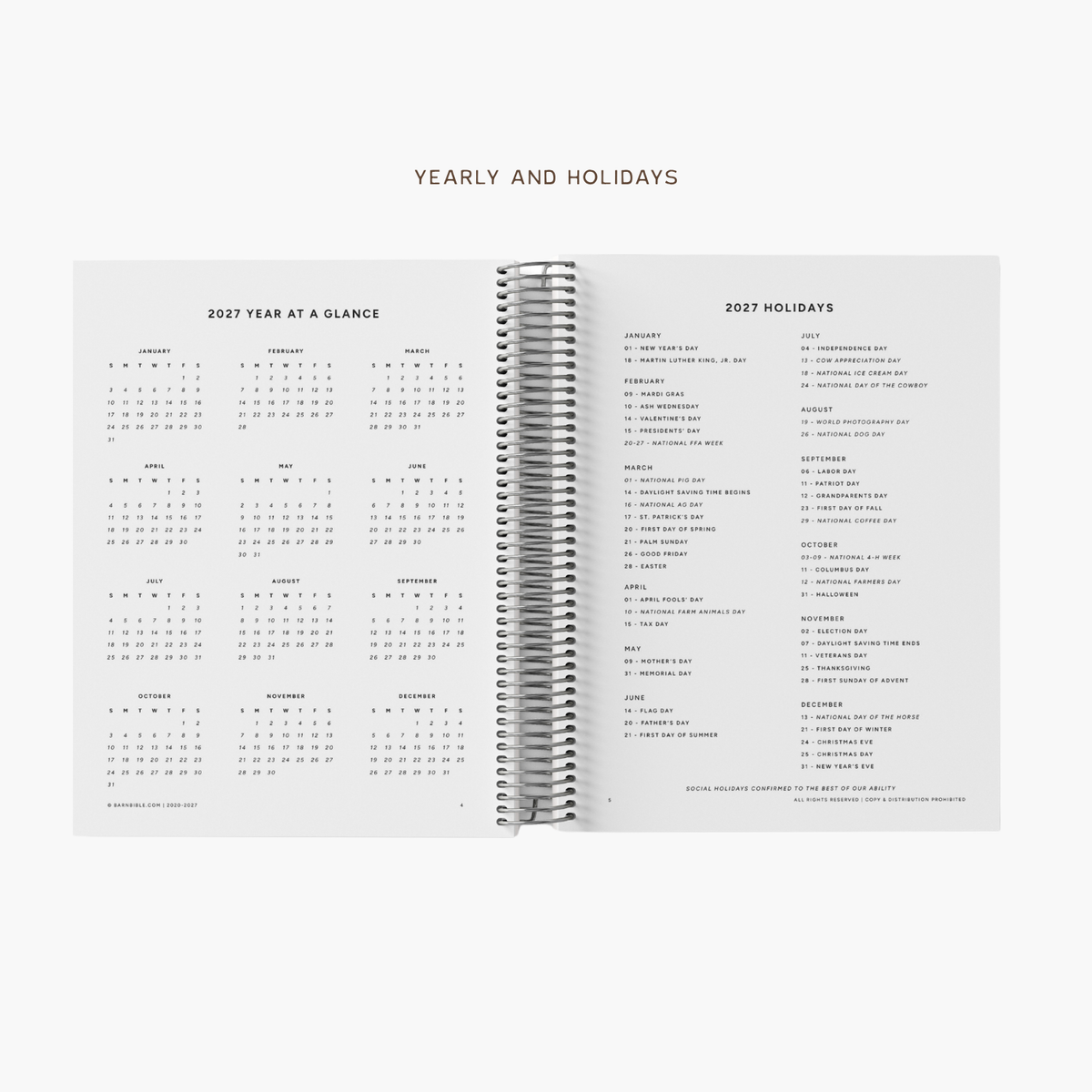 Personalized Weekly Planner for Livestock Families | Barn Bible™
