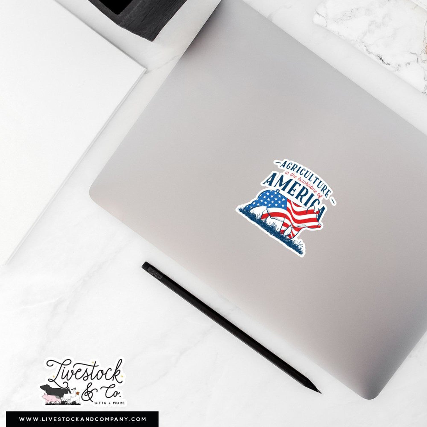 Agriculture Is the Backbone of America Livestock Sticker