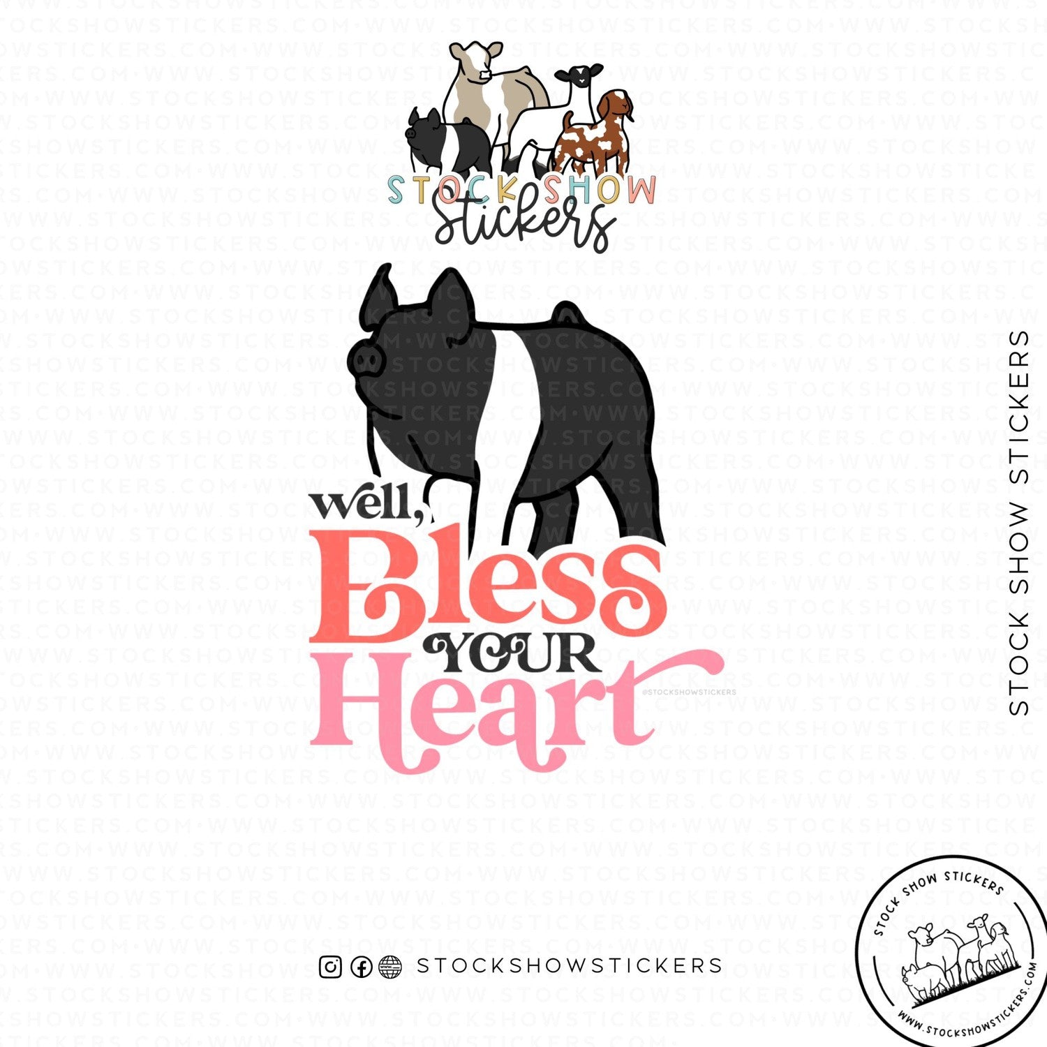 Bless Your Heart Livestock Stickers
