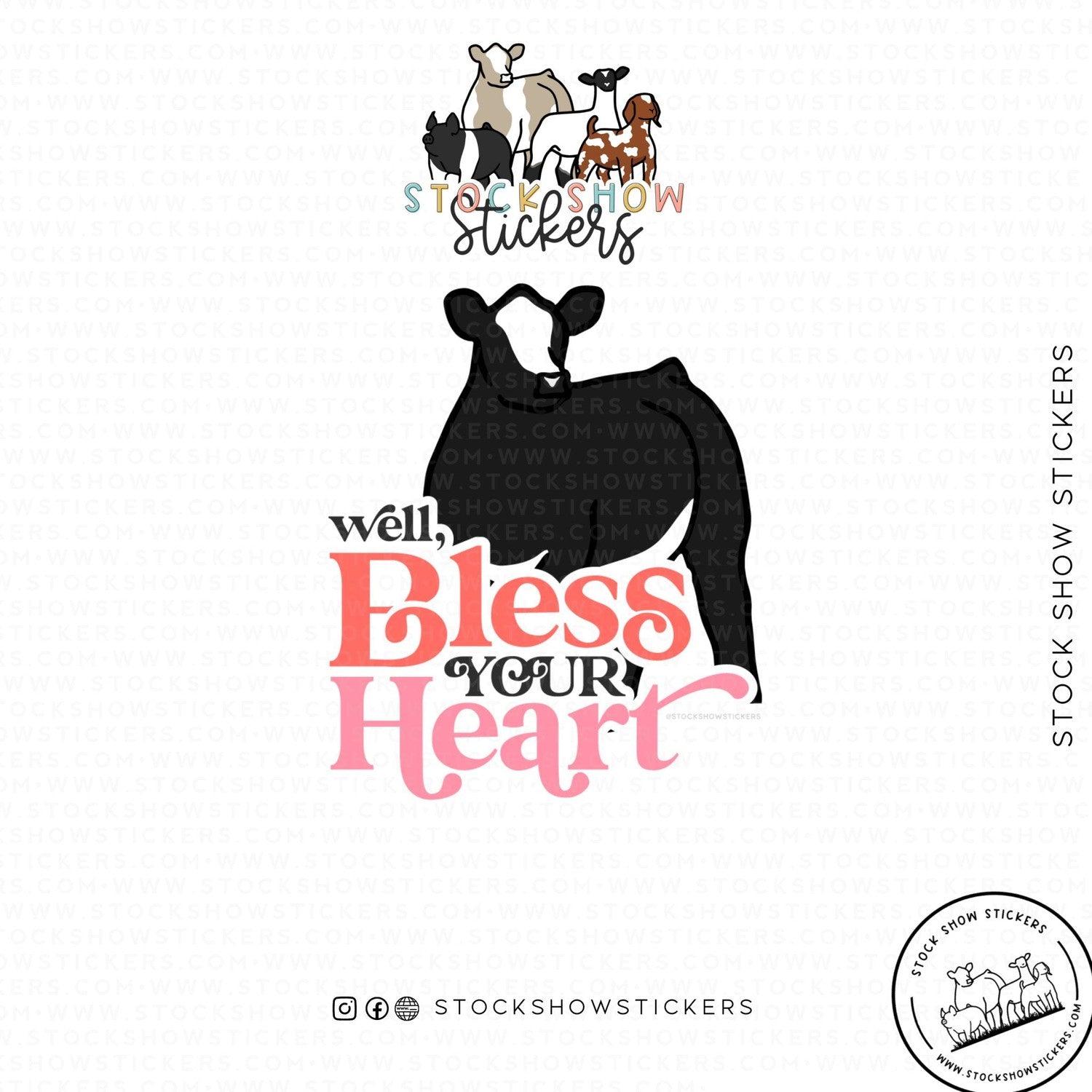 Bless Your Heart Livestock Stickers