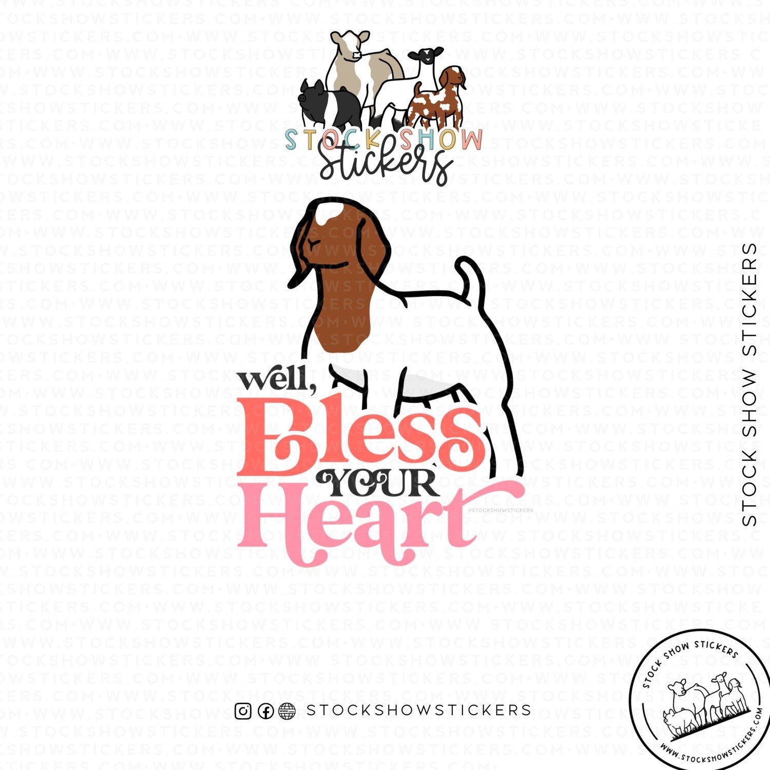 Bless Your Heart Livestock Stickers
