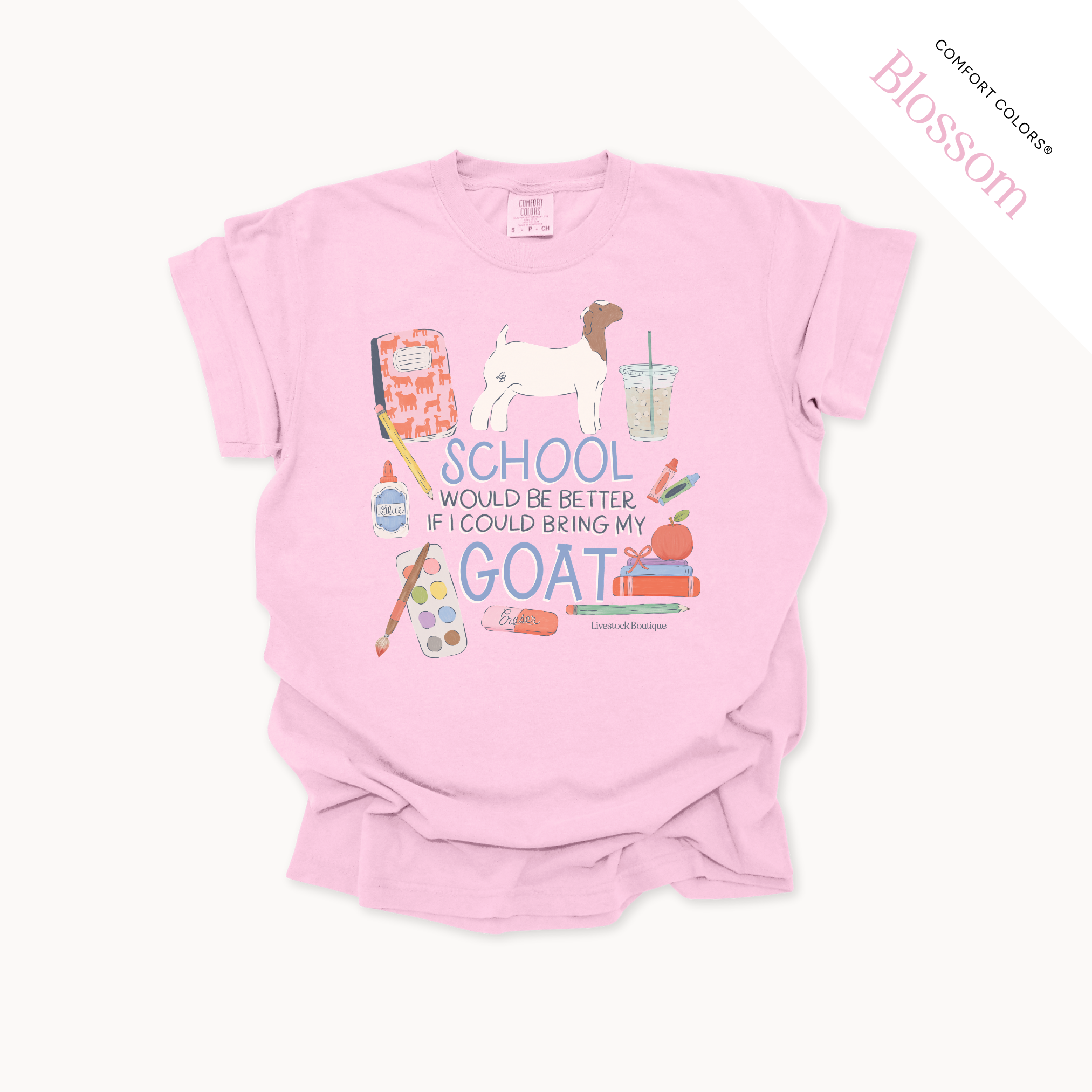 School Would Be Better Goat Doe - Adult Shirts