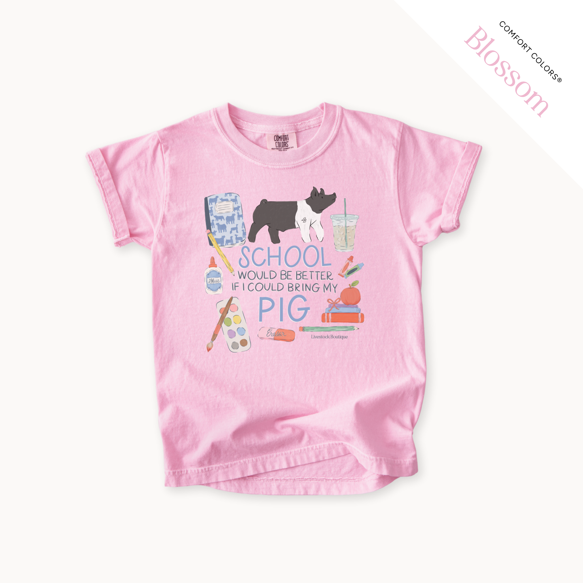 School Would Be Better Pig - Youth T-Shirt