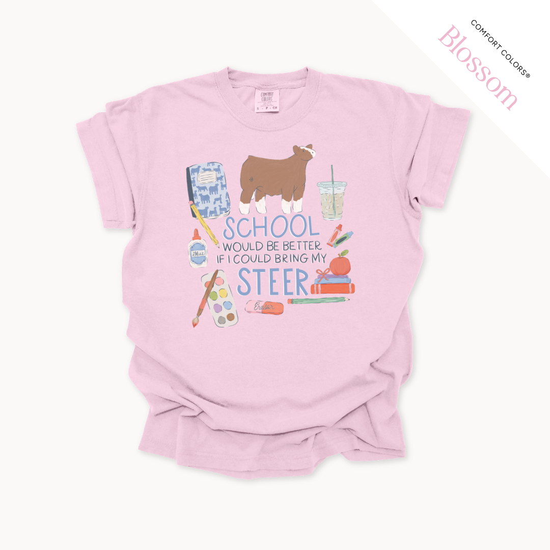 School Would Be Better Livestock - Adult T-Shirt