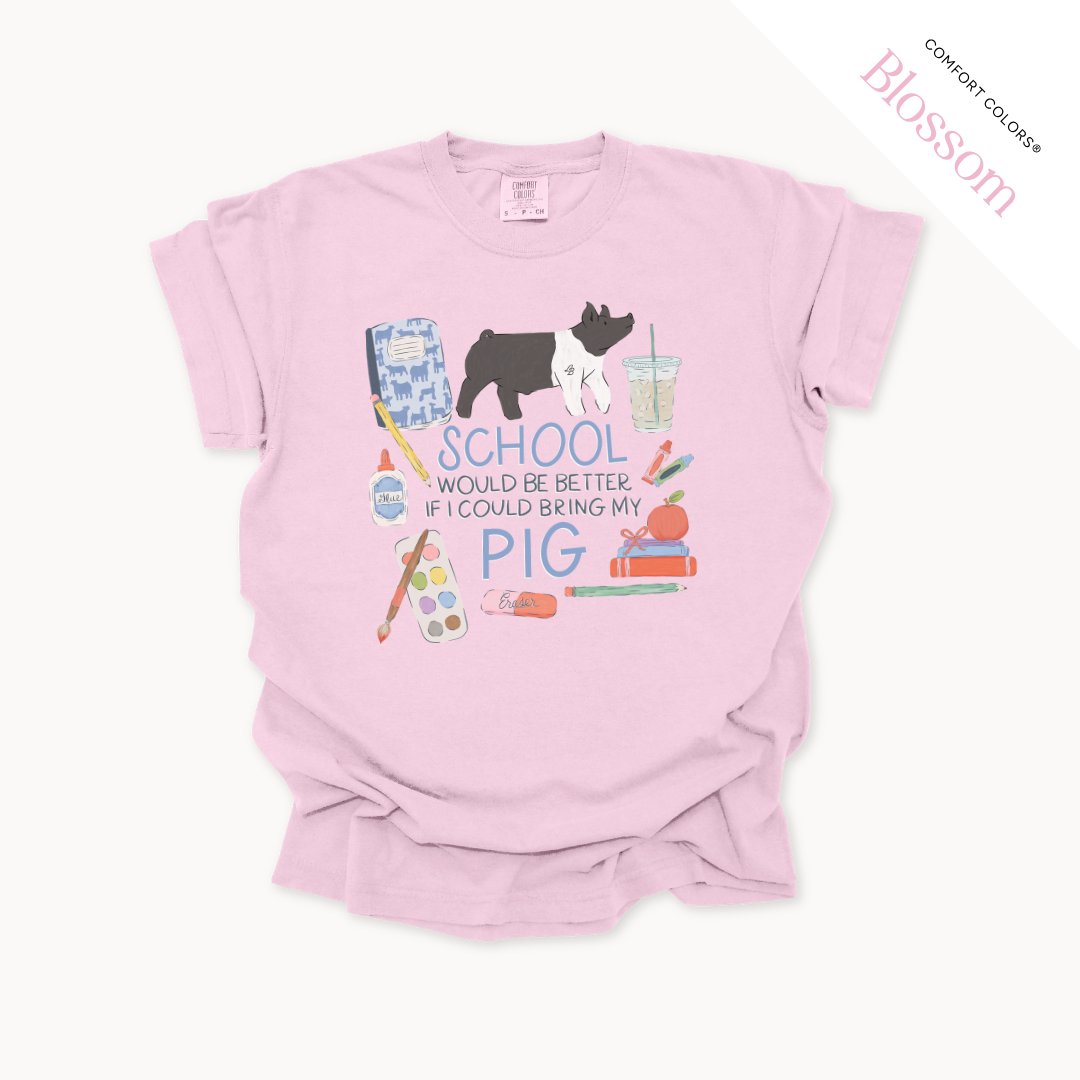 School Would Be Better Livestock - Adult T-Shirt