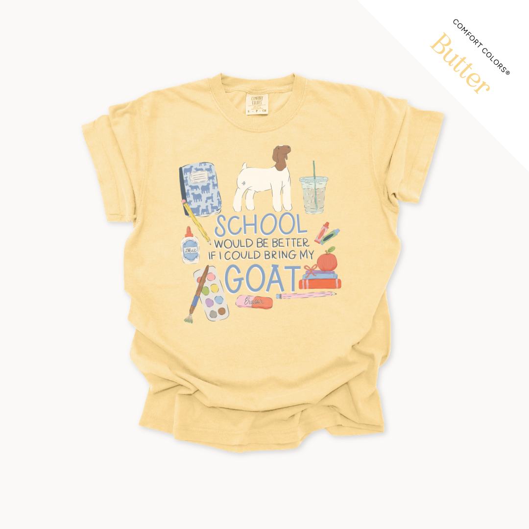 School Would Be Better Livestock - Adult T-Shirt