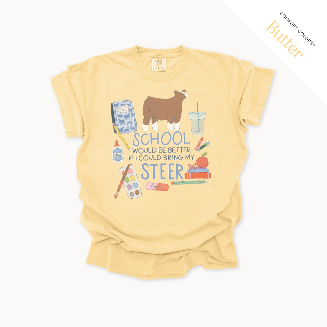 School Would Be Better Livestock - Adult T-Shirt