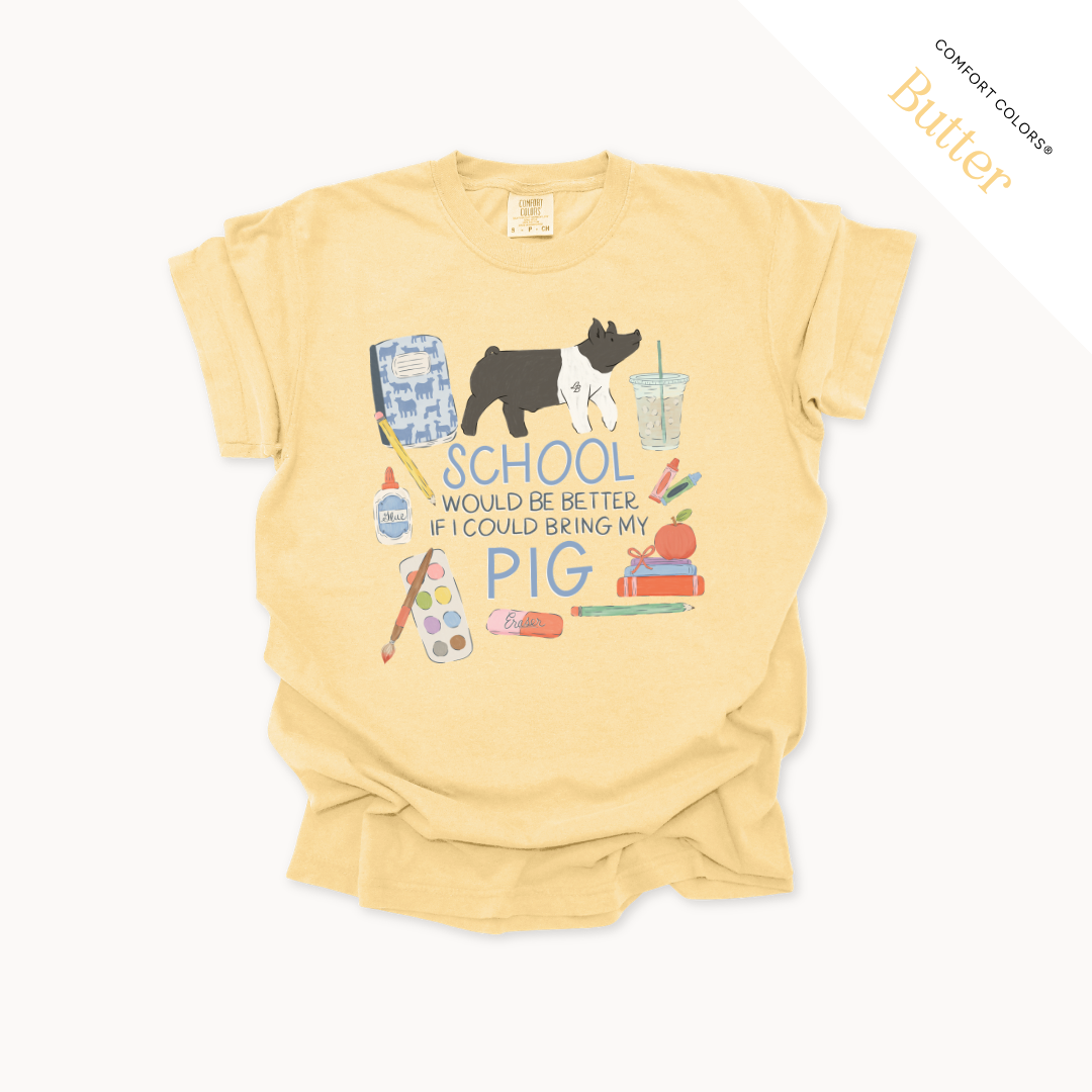 School Would Be Better Livestock - Adult T-Shirt