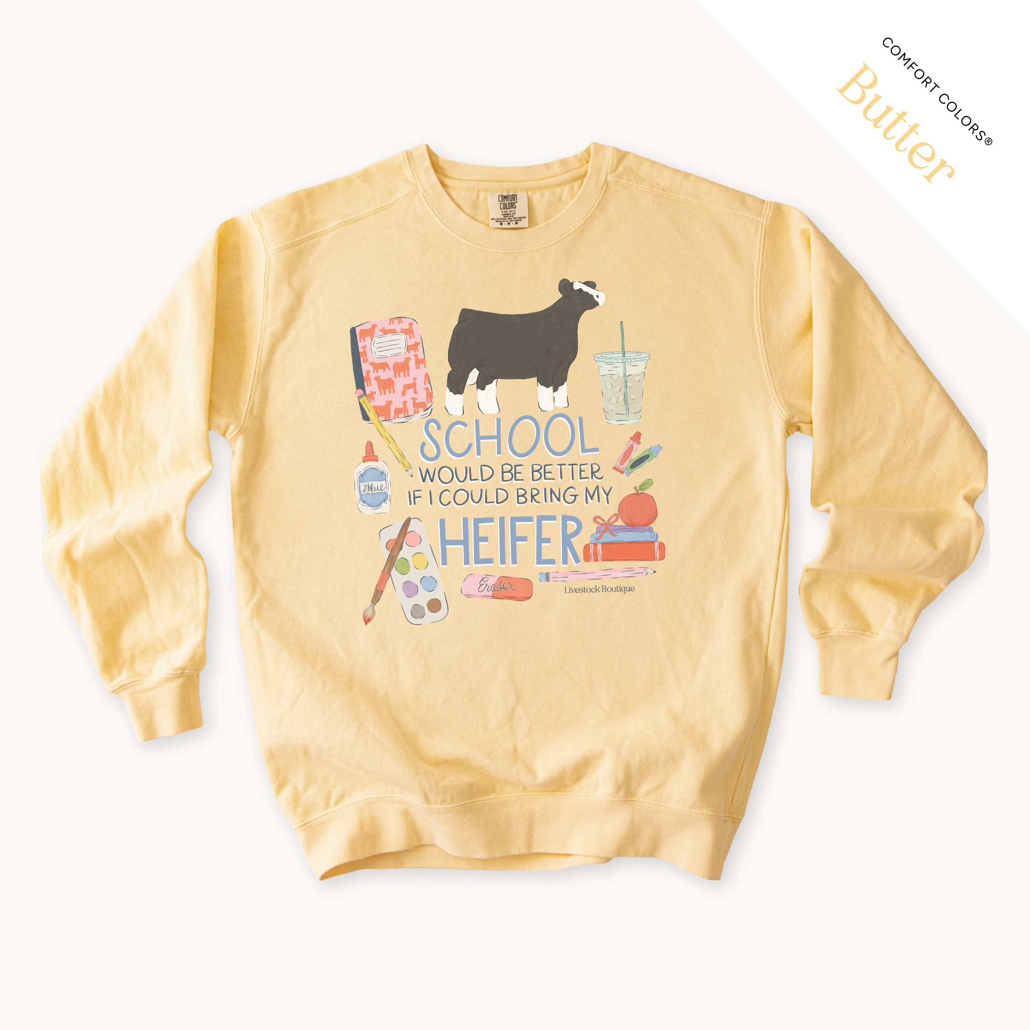 School Would Be Better Heifer - Adult Crew Neck