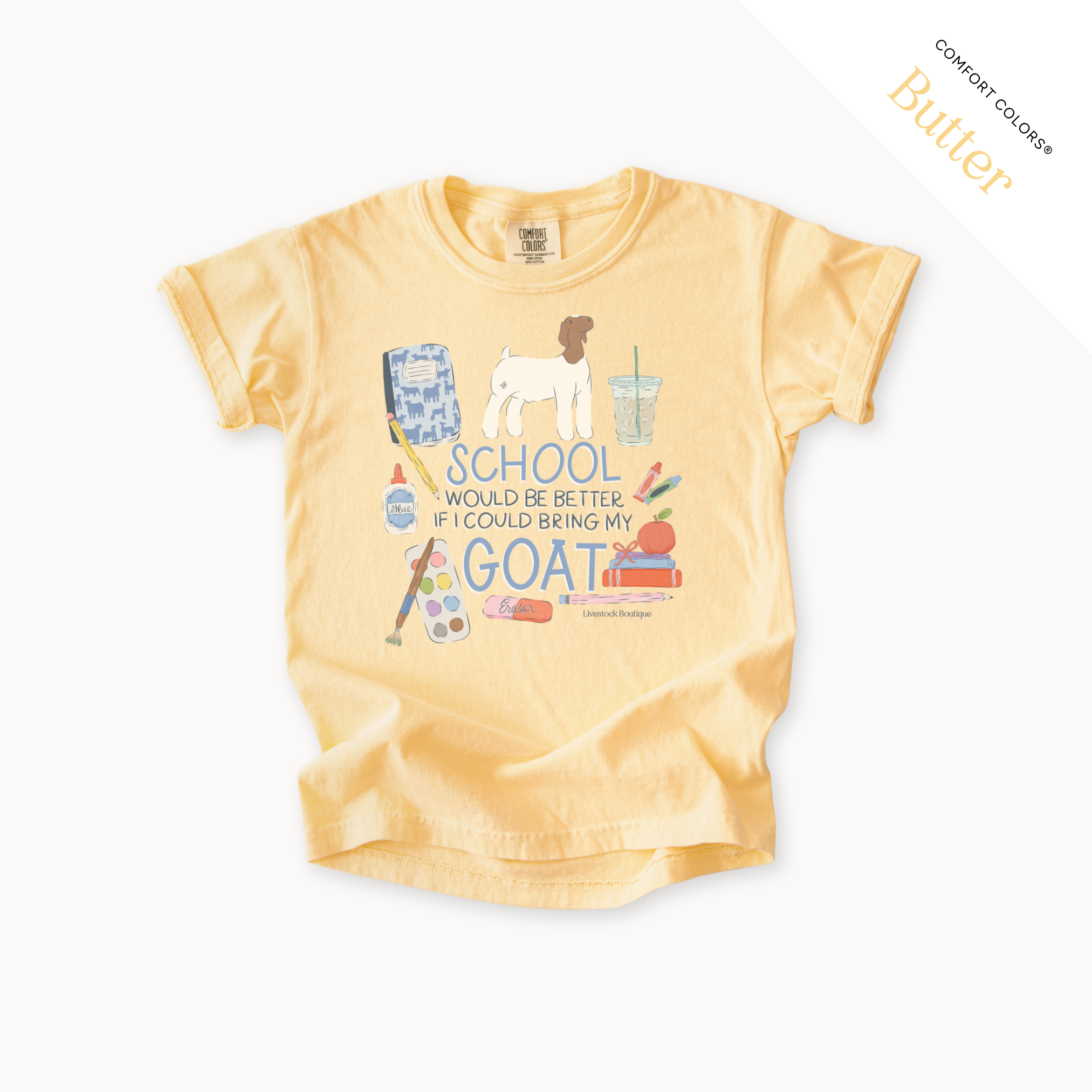 School Would Be Better Goat - Youth T-Shirt