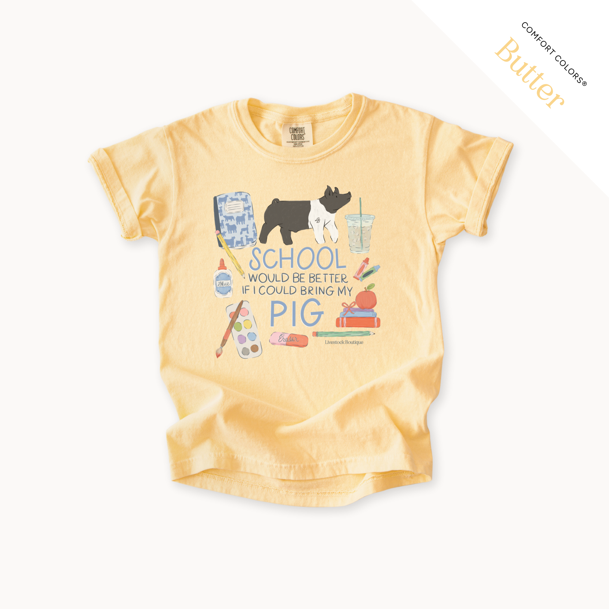 School Would Be Better Pig - Youth T-Shirt