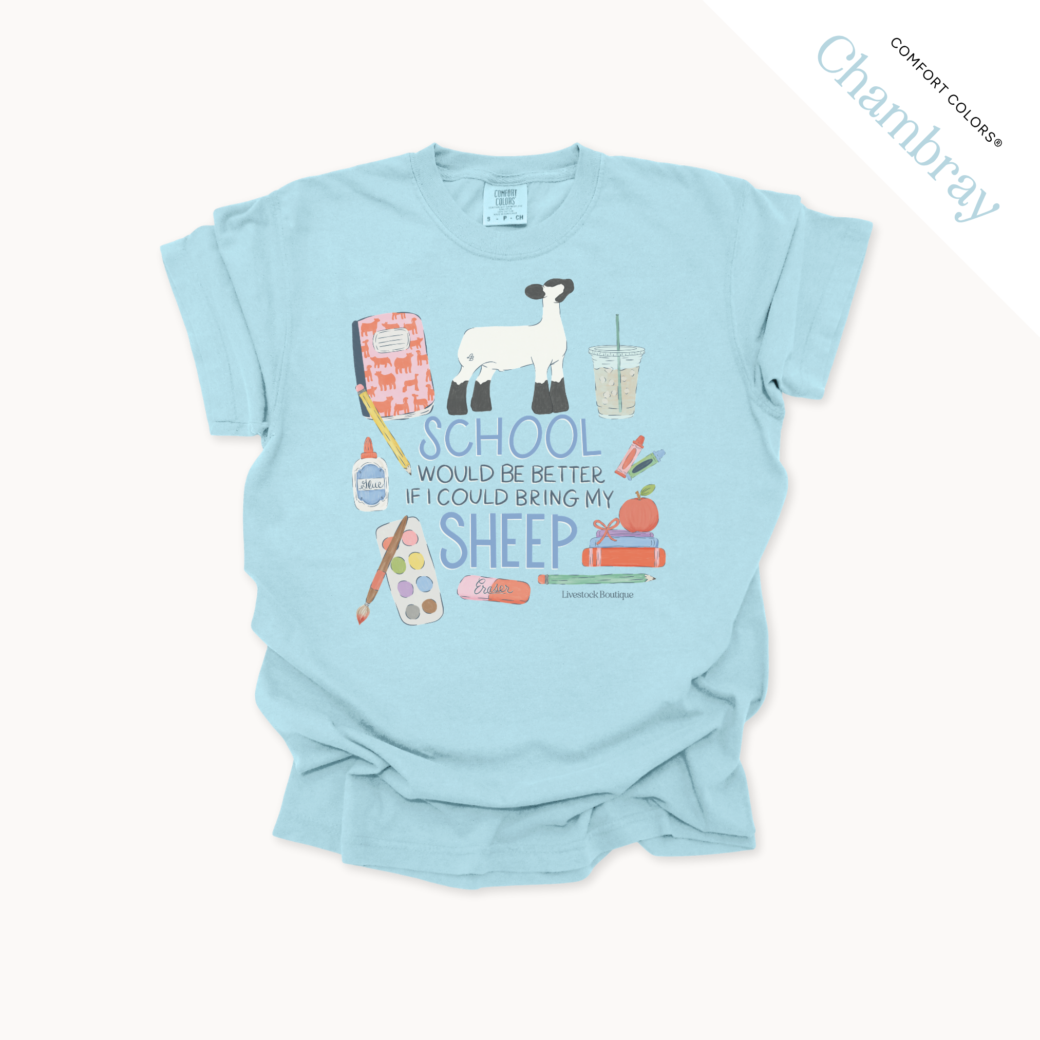 School Would Be Better Sheep - Adult Shirts
