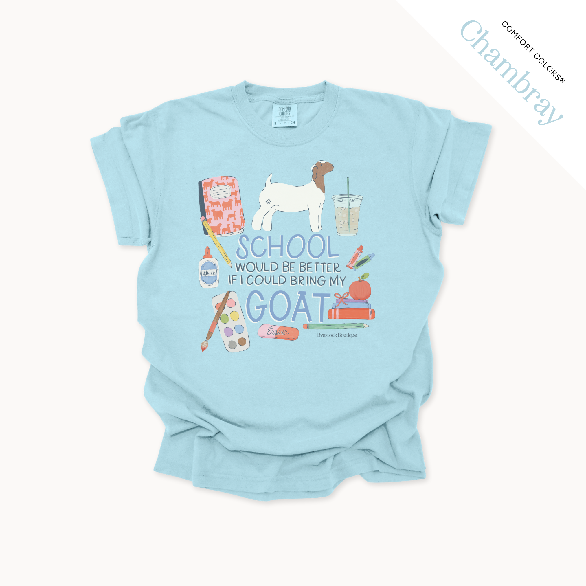School Would Be Better Goat Doe - Adult Shirts