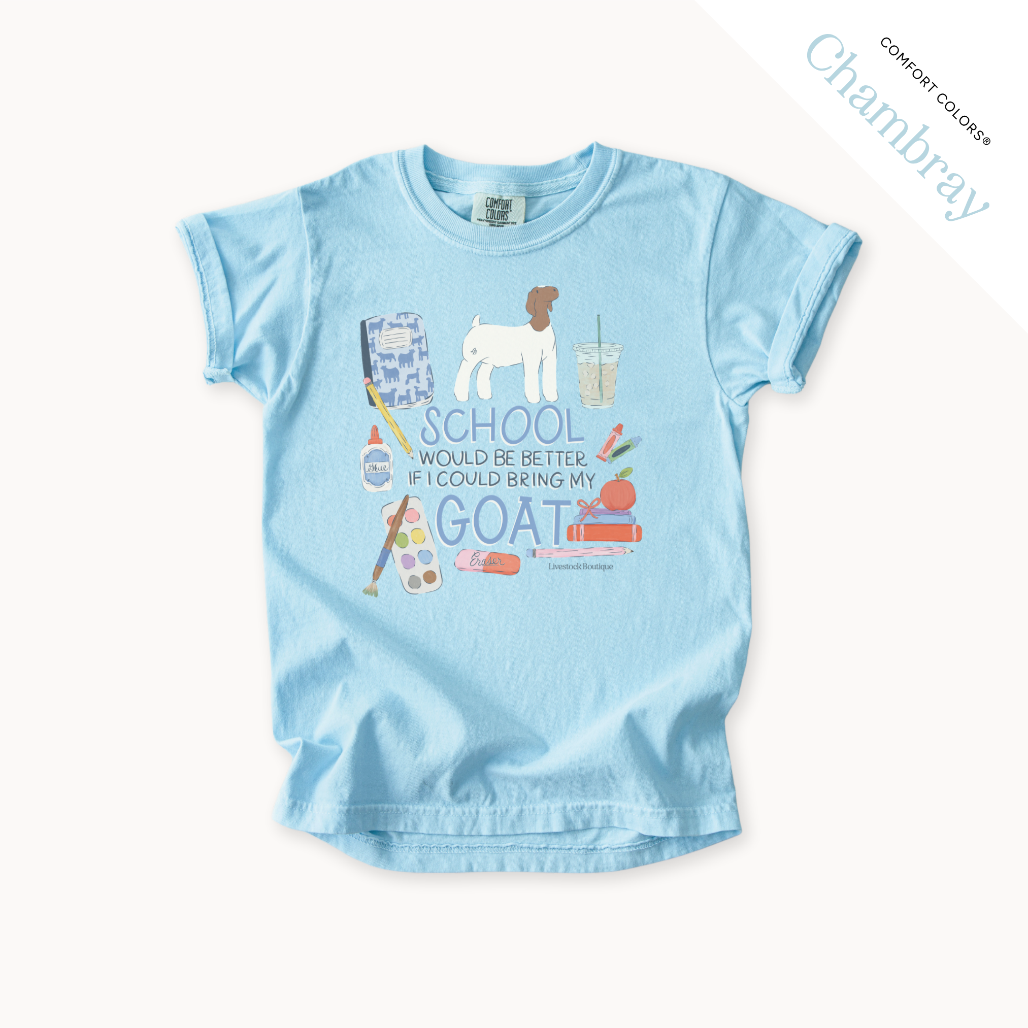 School Would Be Better Goat - Youth T-Shirt