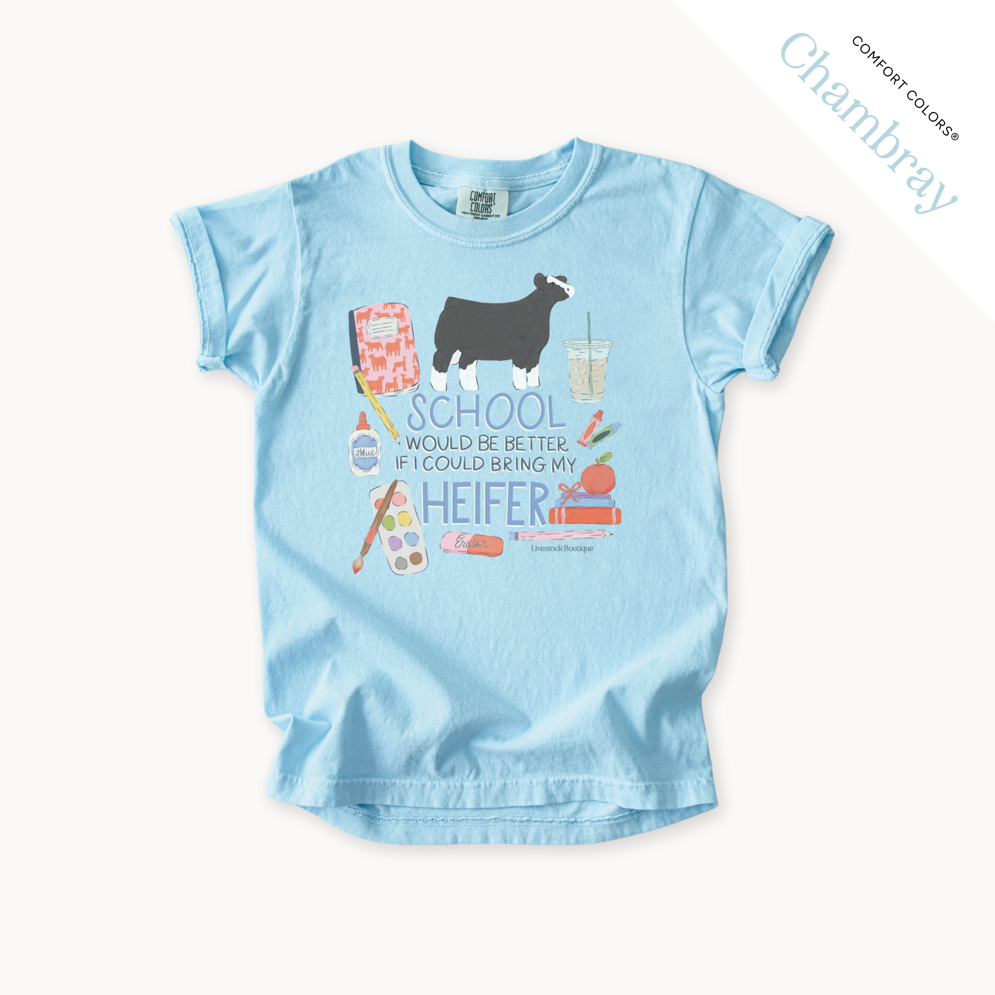 School Would Be Better Heifer - Youth T-Shirt