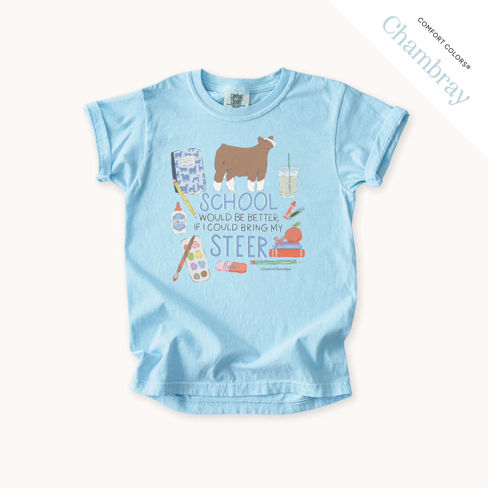 School Would Be Better Steer - Youth T-Shirt
