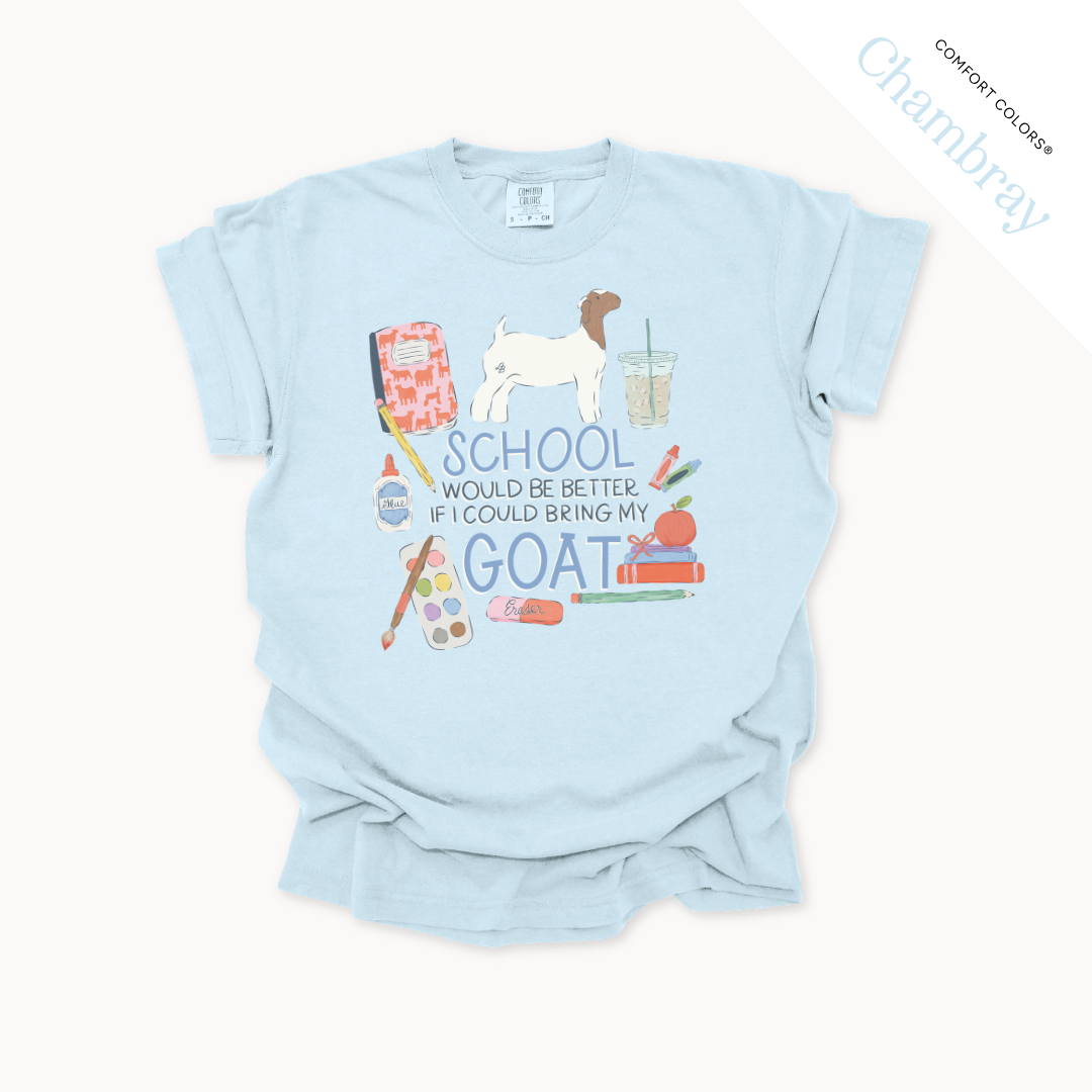 School Would Be Better Livestock - Adult T-Shirt