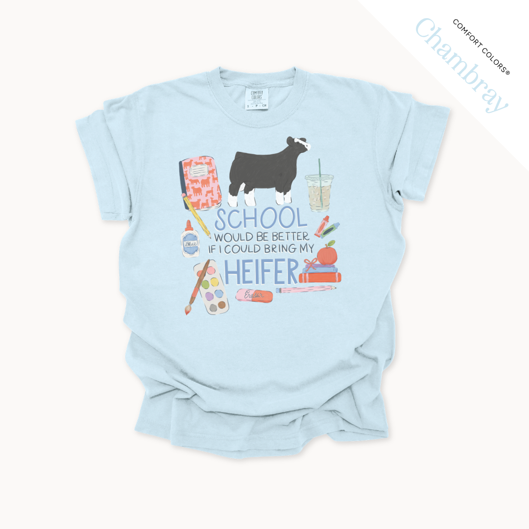 School Would Be Better Livestock - Adult T-Shirt