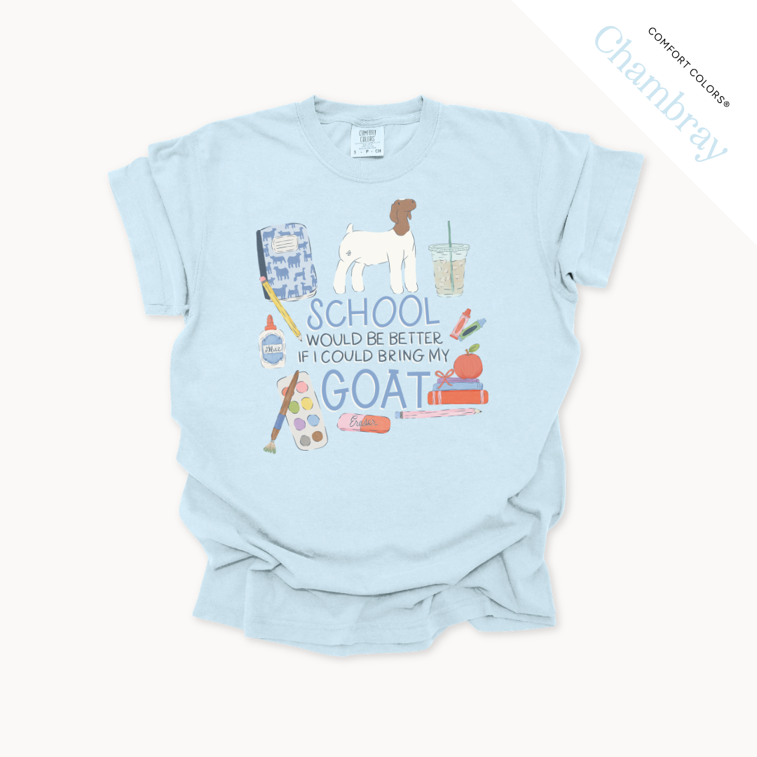 School Would Be Better Livestock - Adult T-Shirt