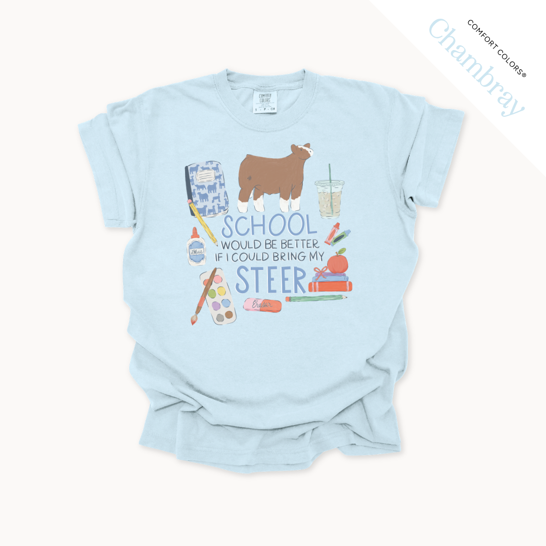 School Would Be Better Livestock - Adult T-Shirt