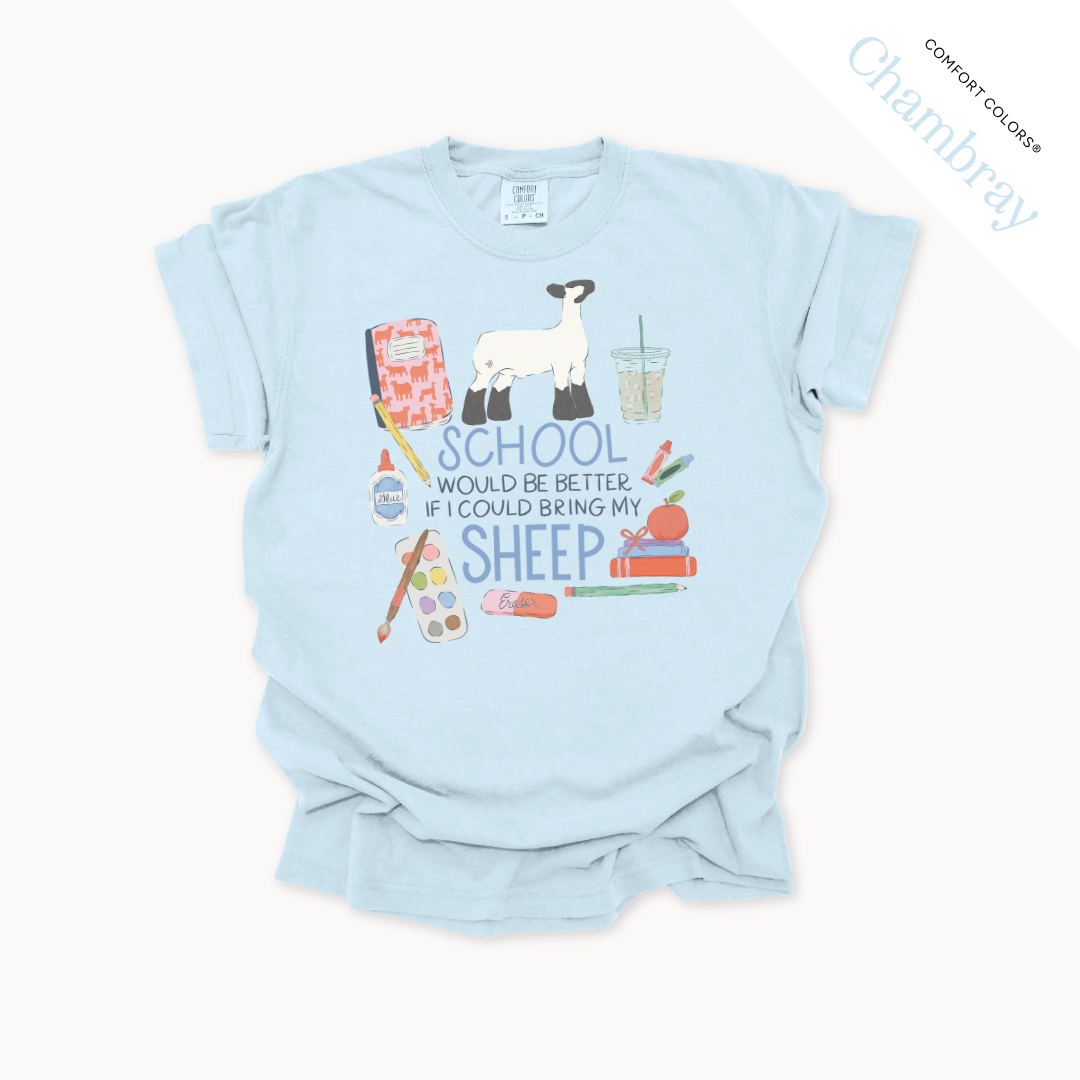 School Would Be Better Livestock - Adult T-Shirt