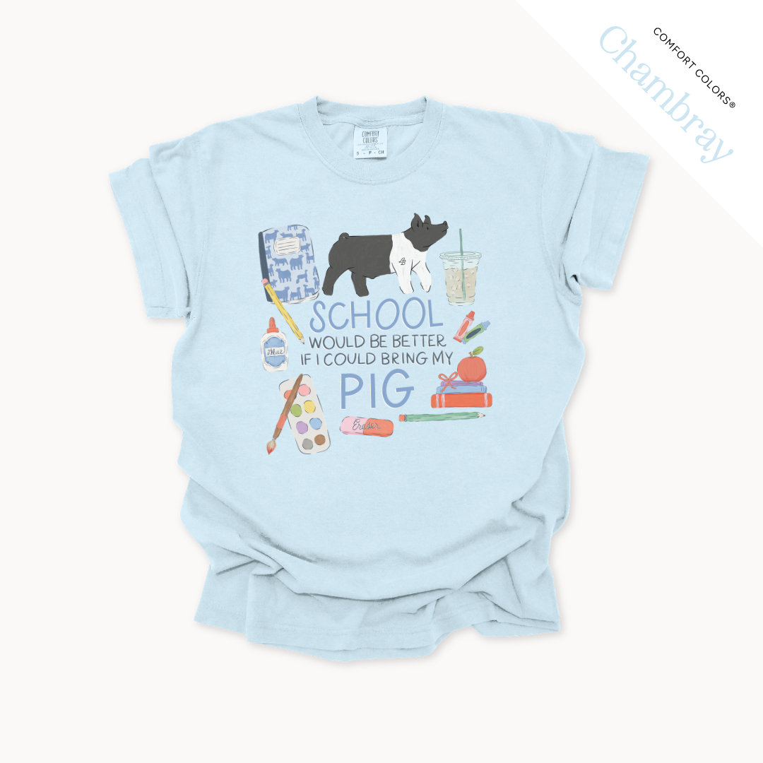 School Would Be Better Livestock - Adult T-Shirt
