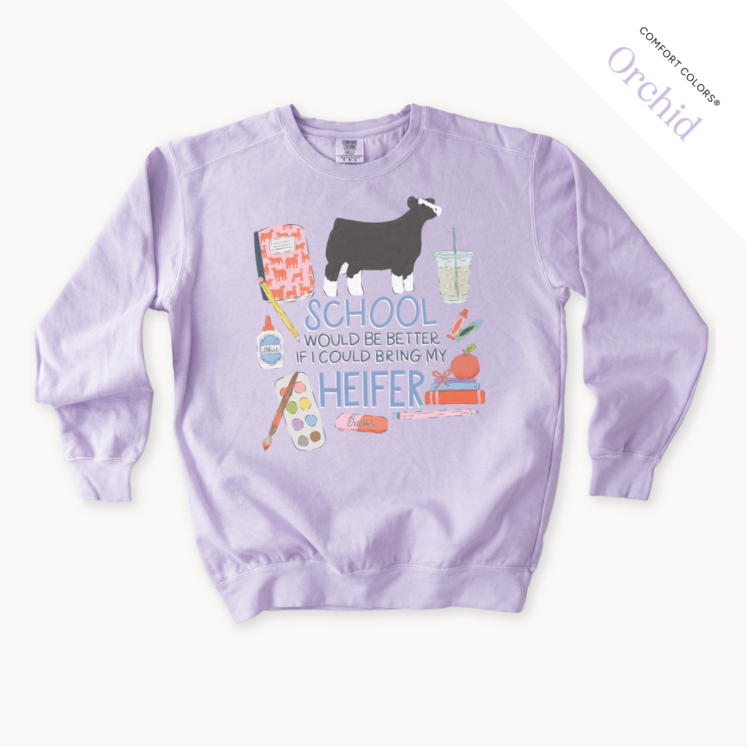 School Would Be Better Heifer - Adult Crew Neck