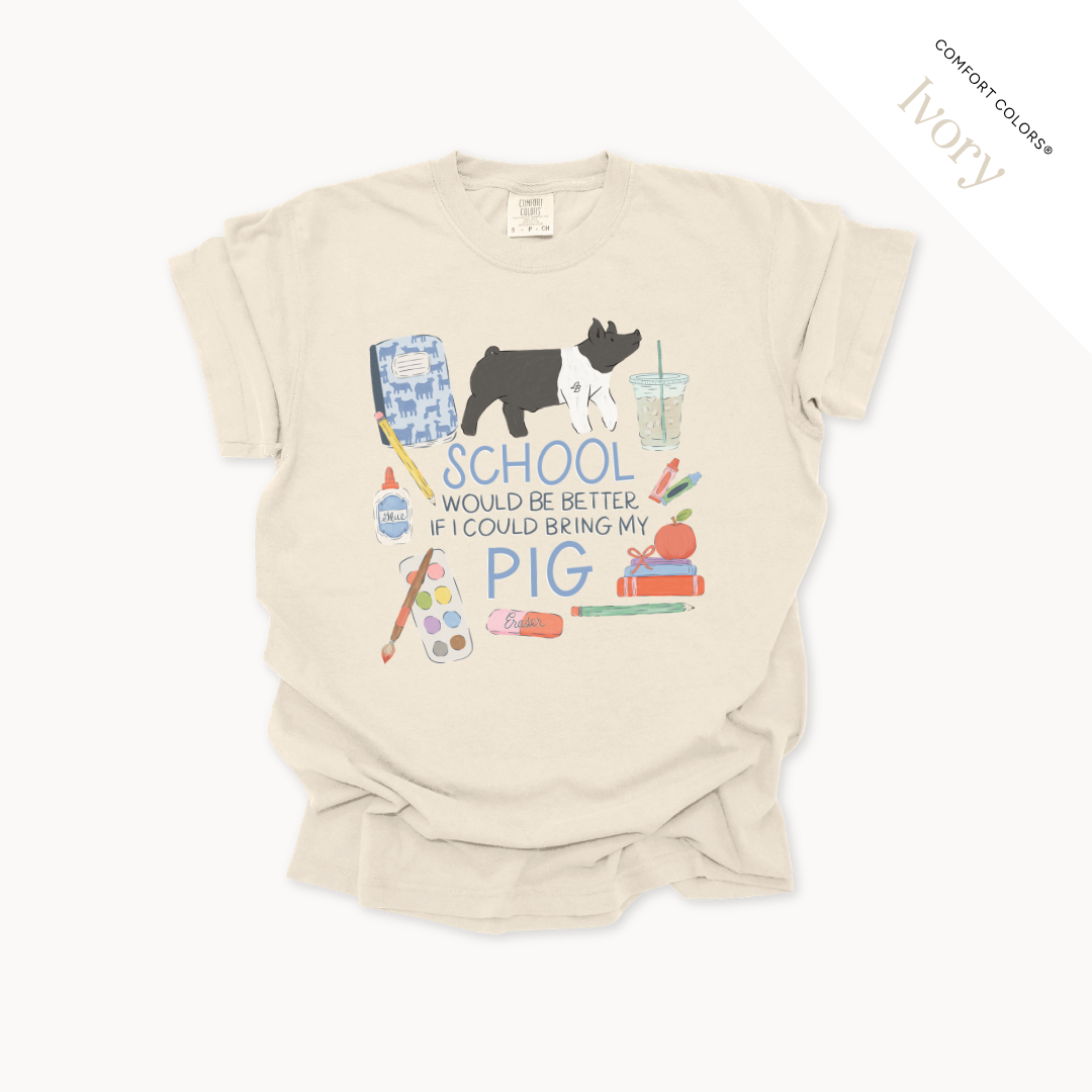 School Would Be Better Livestock - Adult T-Shirt