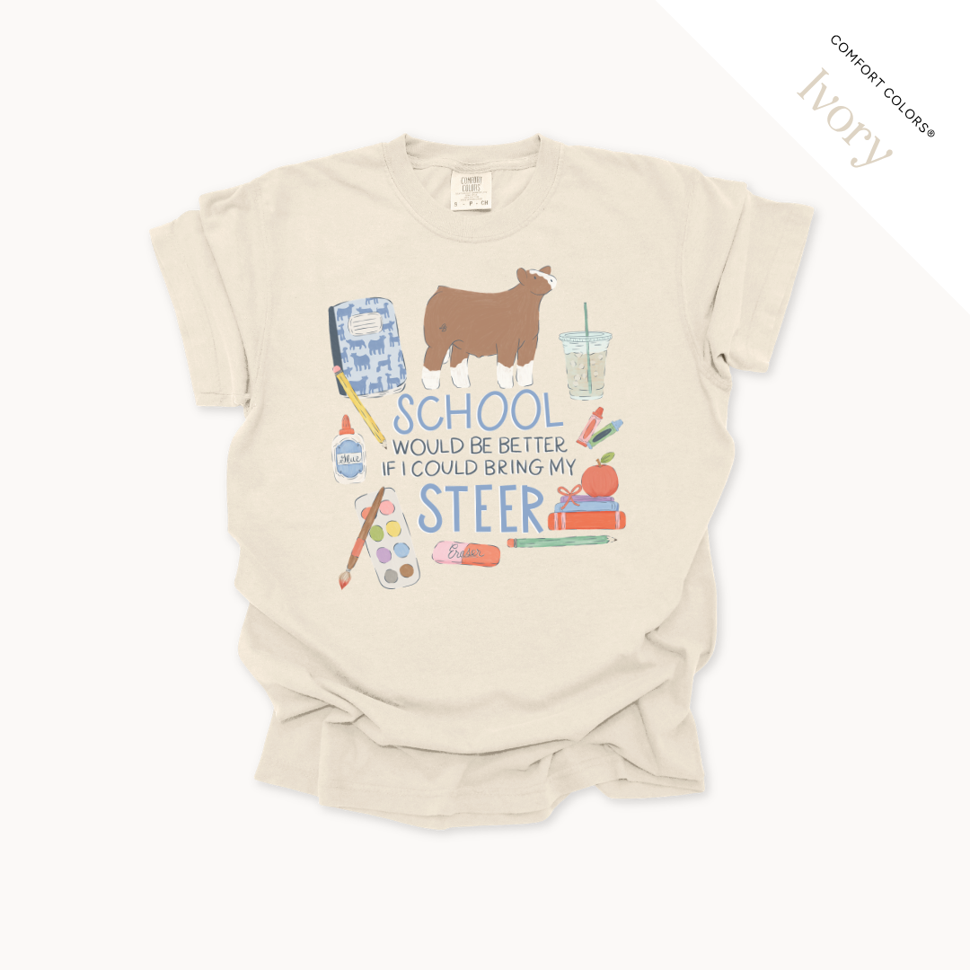 School Would Be Better Livestock - Adult T-Shirt