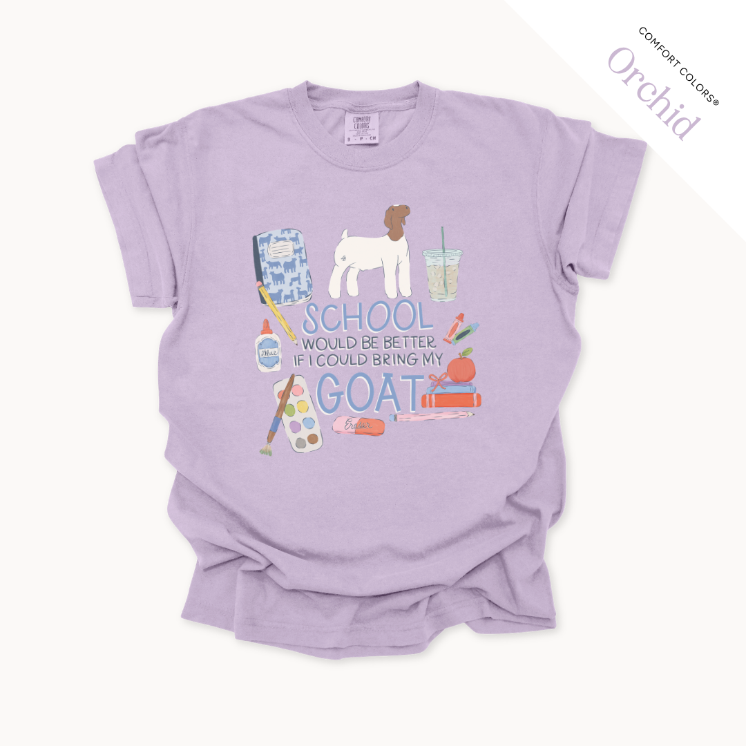 School Would Be Better Livestock - Adult T-Shirt