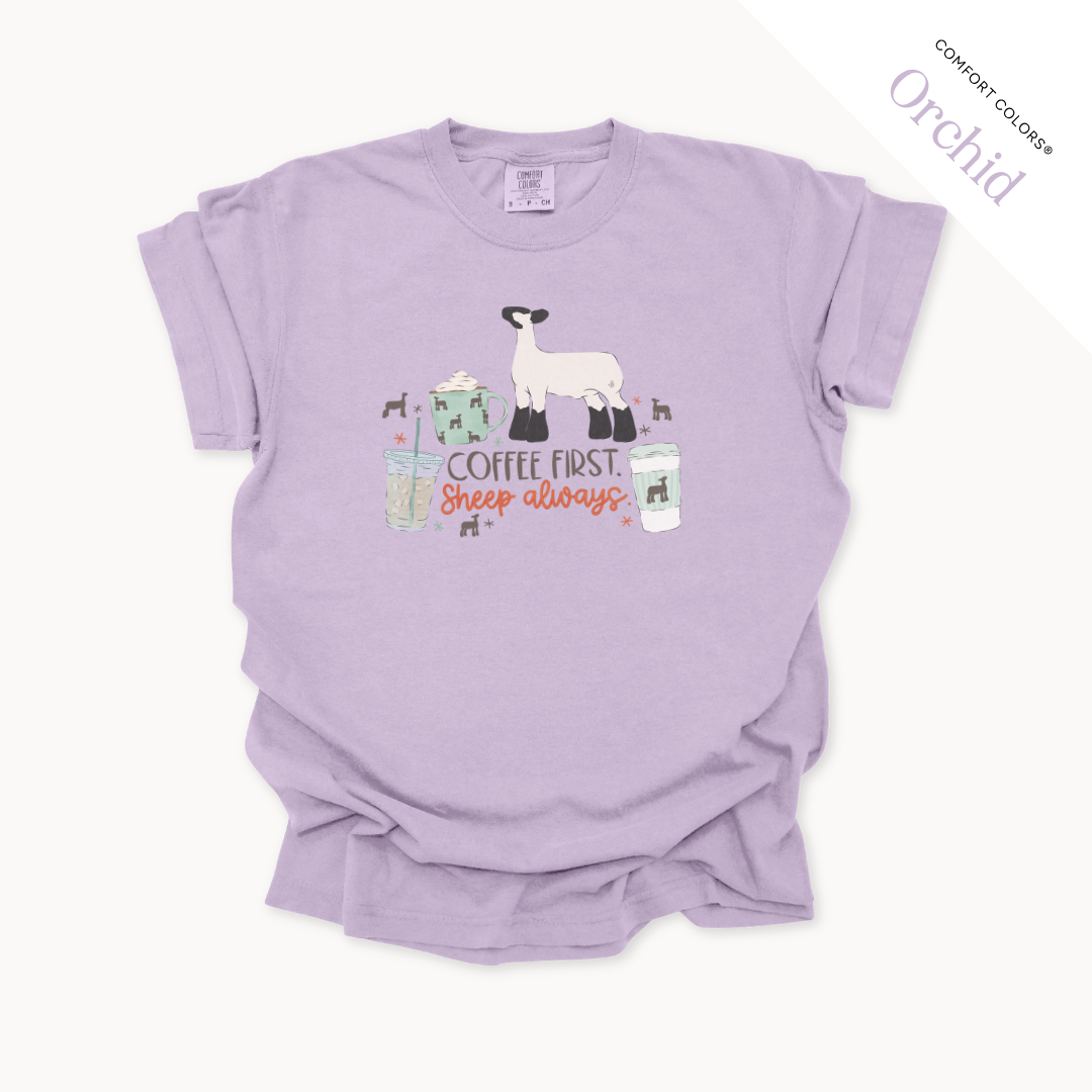 Coffee First. Livestock Always - Adult T-Shirt