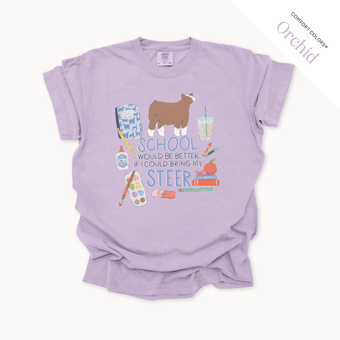 School Would Be Better Livestock - Adult T-Shirt