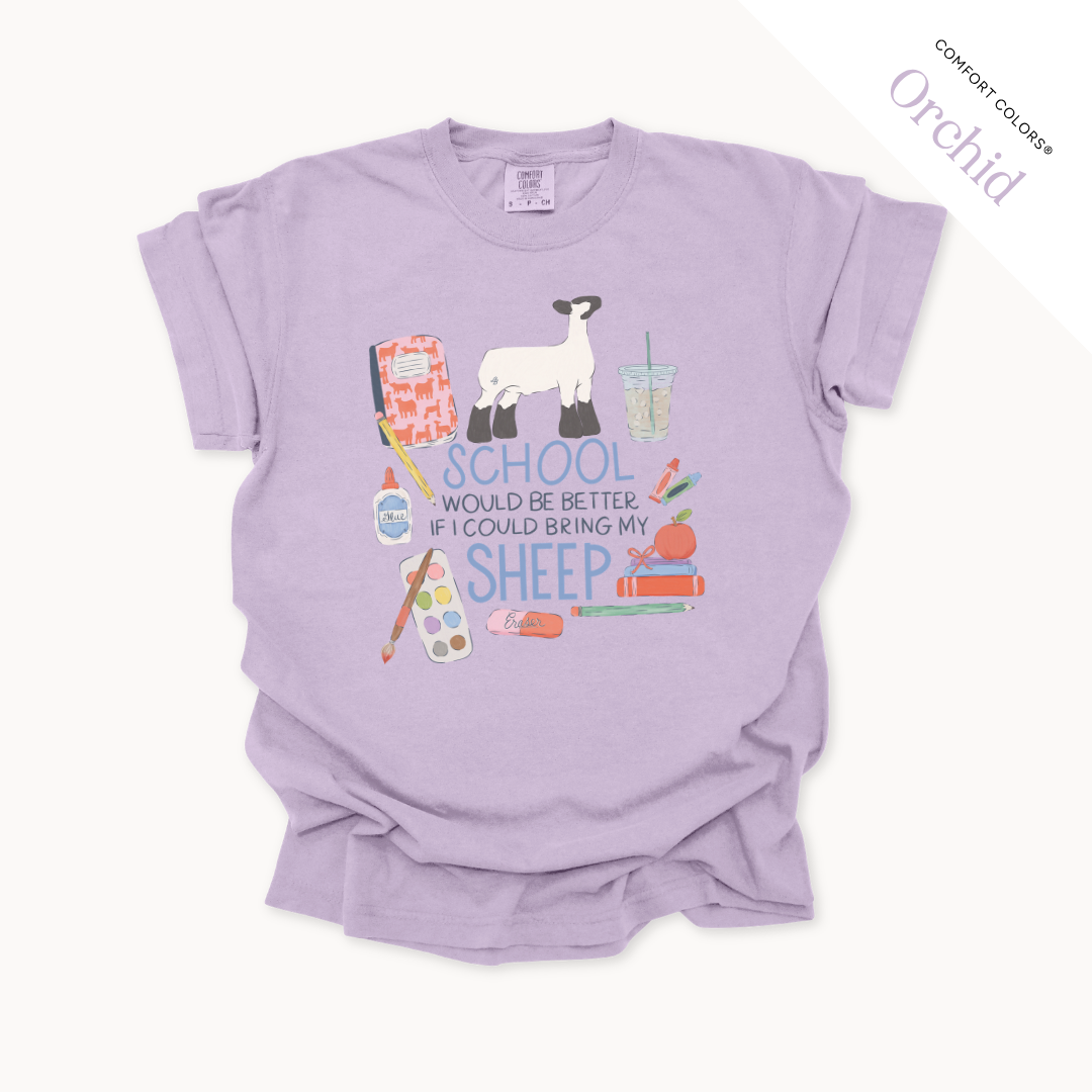 School Would Be Better Livestock - Adult T-Shirt