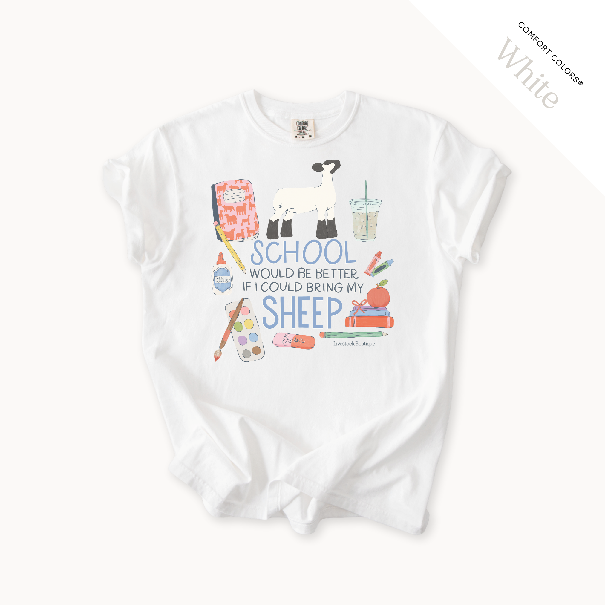 School Would Be Better Sheep - Adult Shirts