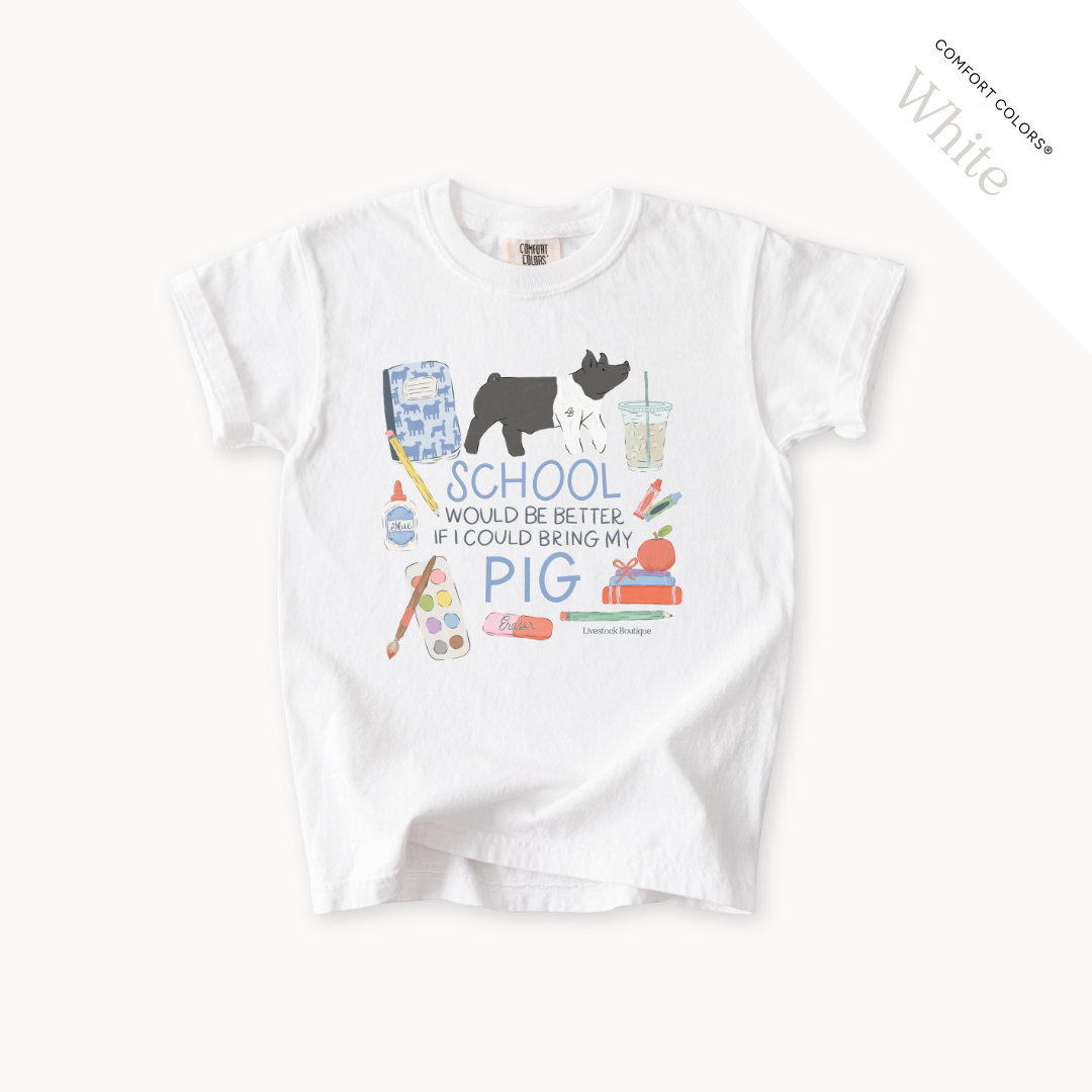 School Would Be Better Pig - Youth T-Shirt
