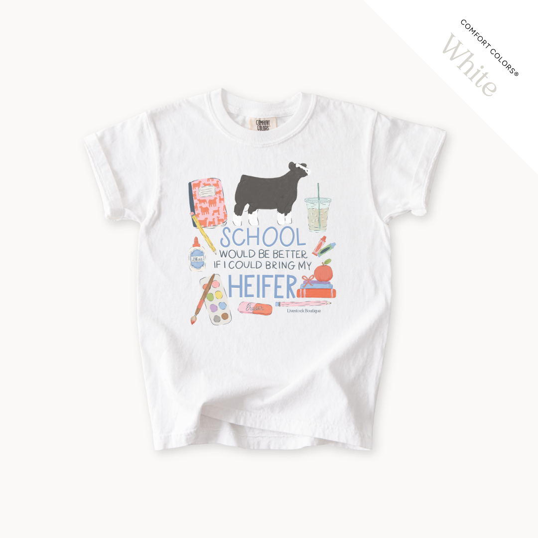 School Would Be Better Heifer - Youth T-Shirt