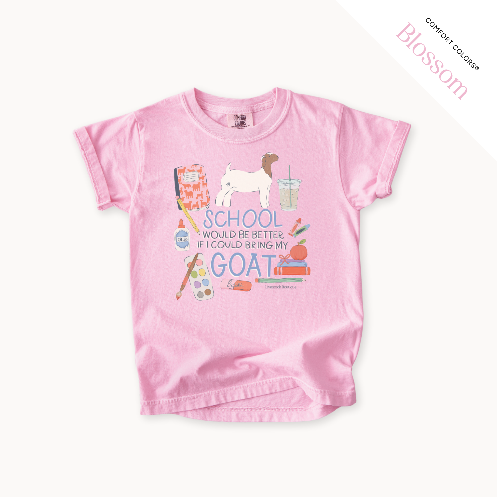 School Would Be Better Goat Doe - Youth T-Shirt