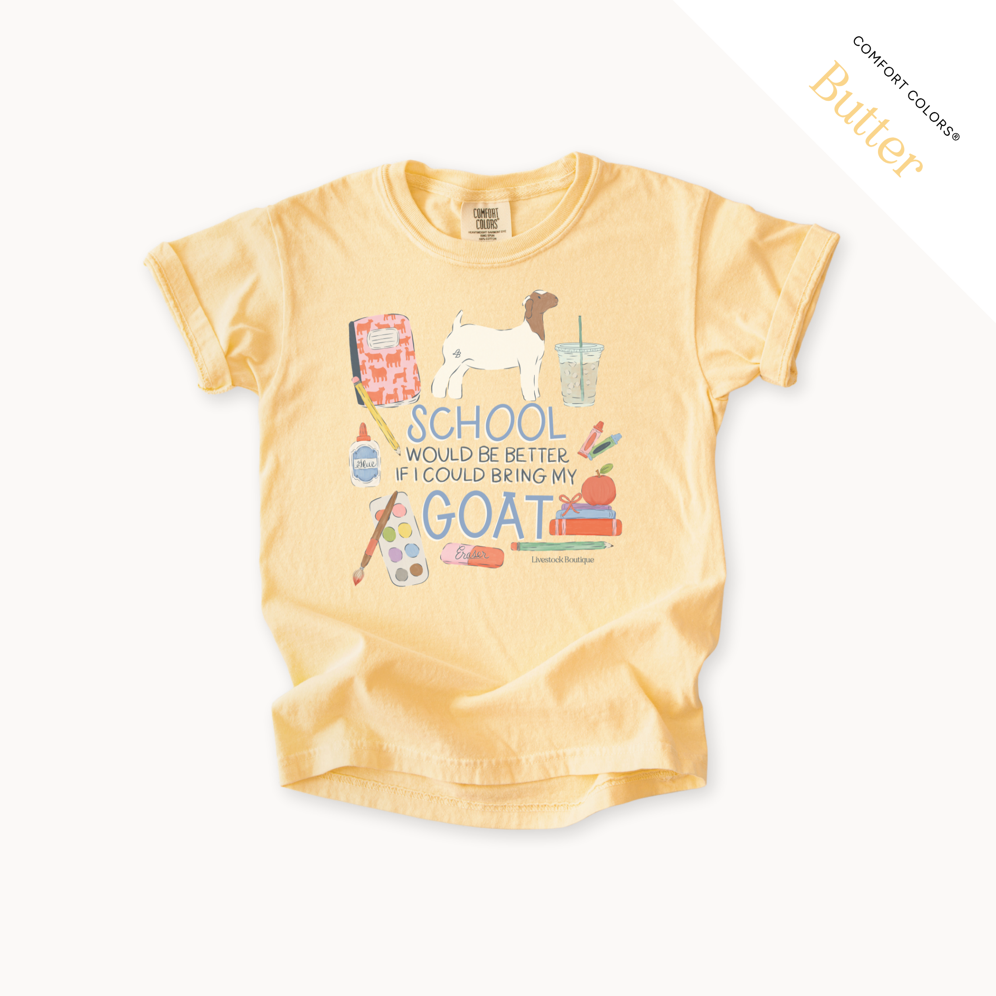 School Would Be Better Goat Doe - Youth T-Shirt