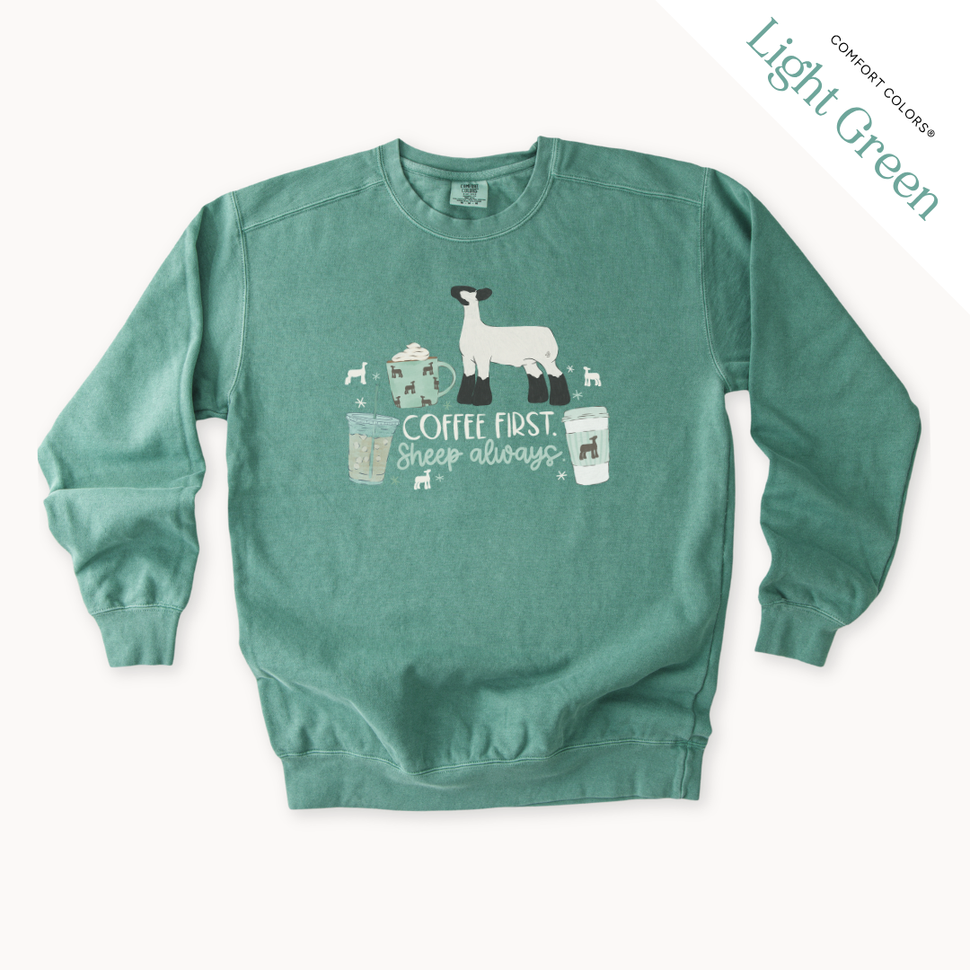 Coffee First. Livestock Always. - Adult Crewneck