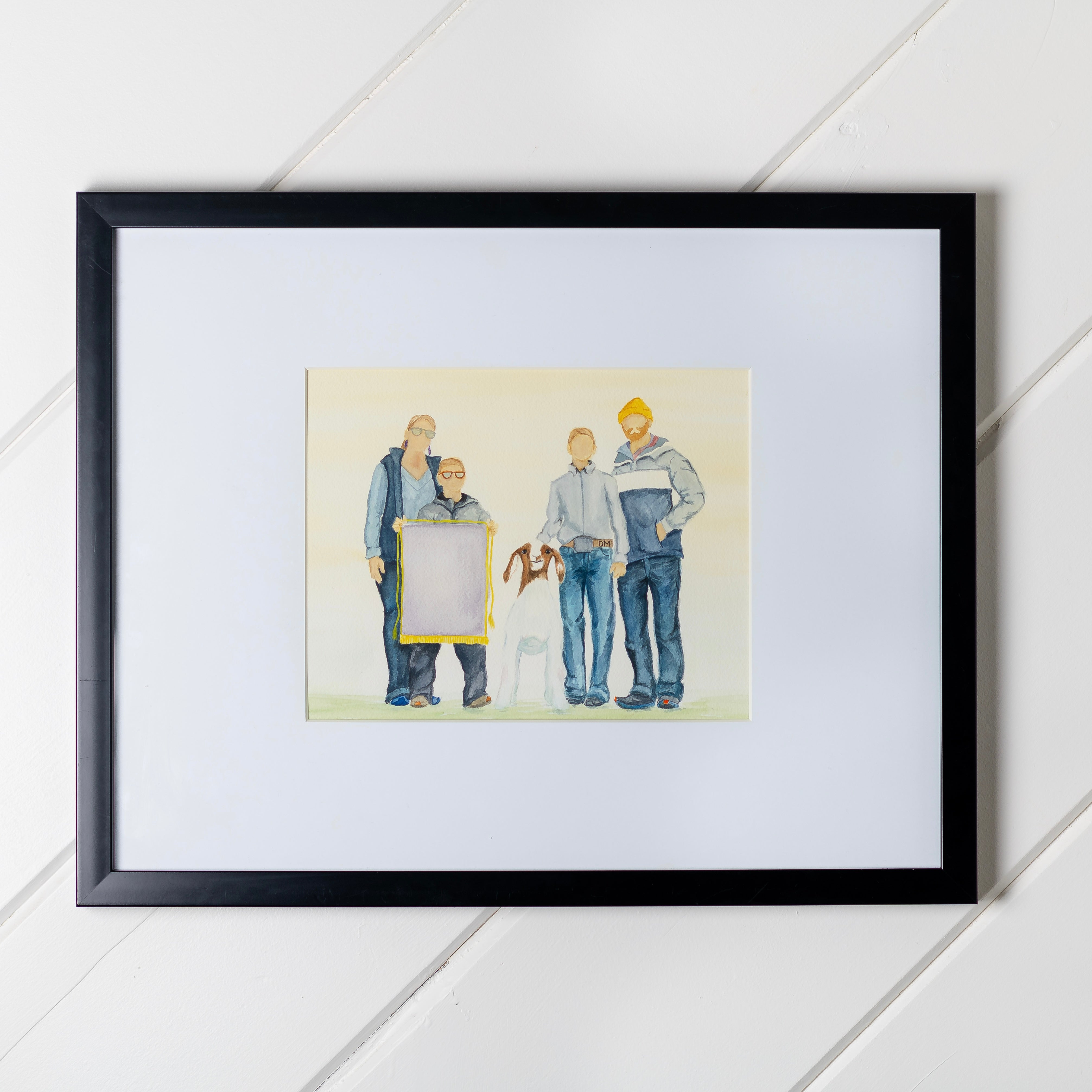 Custom Watercolor Livestock Portrait | Hand-Painted Show Animal Art